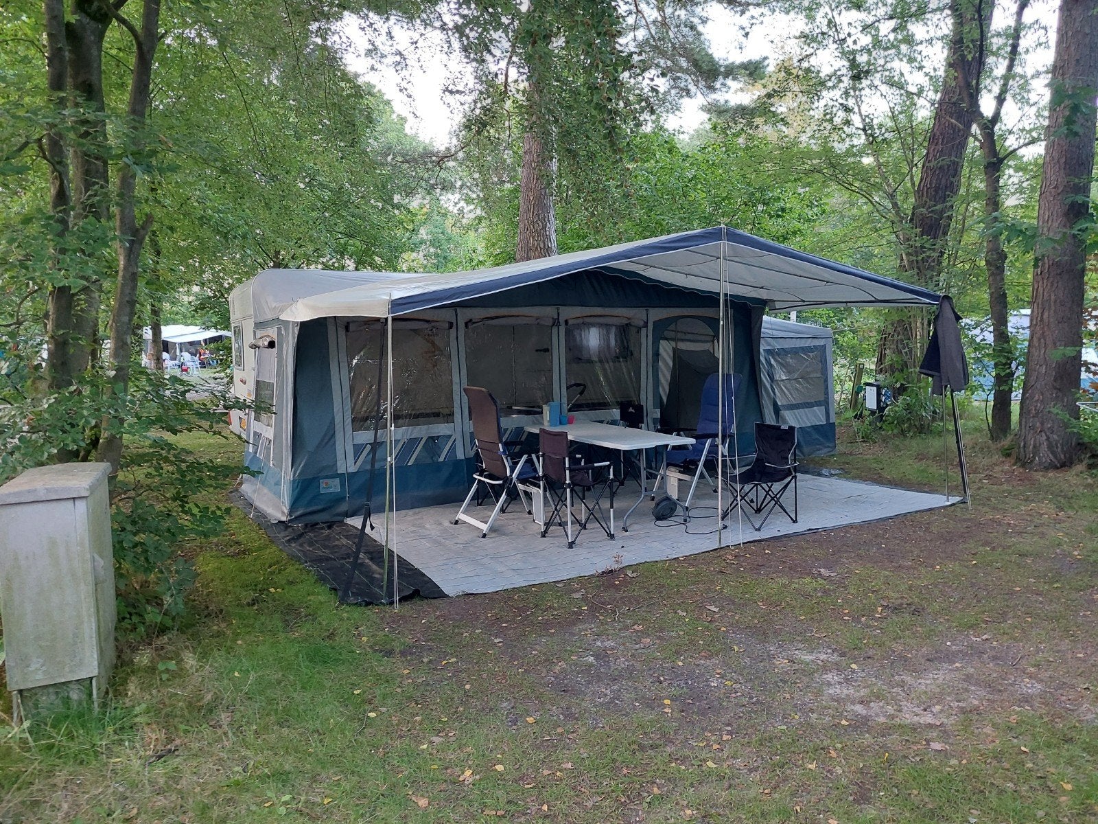 Brand 4 seizoens voortent omloopmaat 13, Caravans en Kamperen, Ophalen, Gebruikt, Tot en met 4