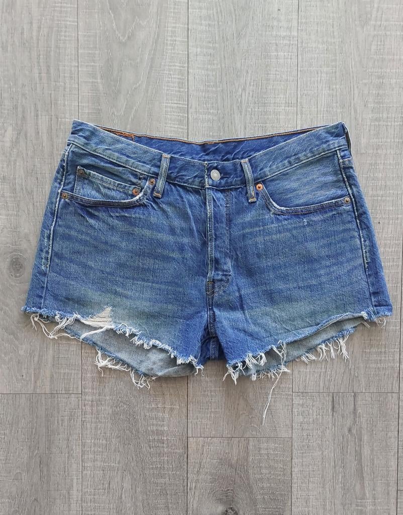 Levis 501 denim shorts 31, Blauw, Ophalen of Verzenden, W30 - W32 (confectie 38/40), Gedragen