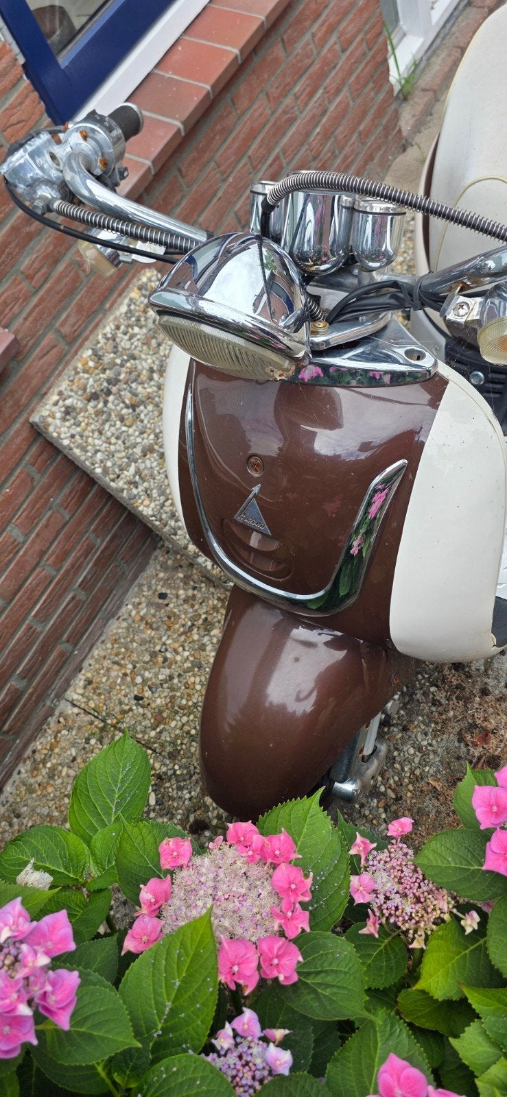 Turbho RG-50 Scooter - Bruin/Crème, Gebruikt, Maximaal 45 km/u, Turbho, Ophalen of Verzenden