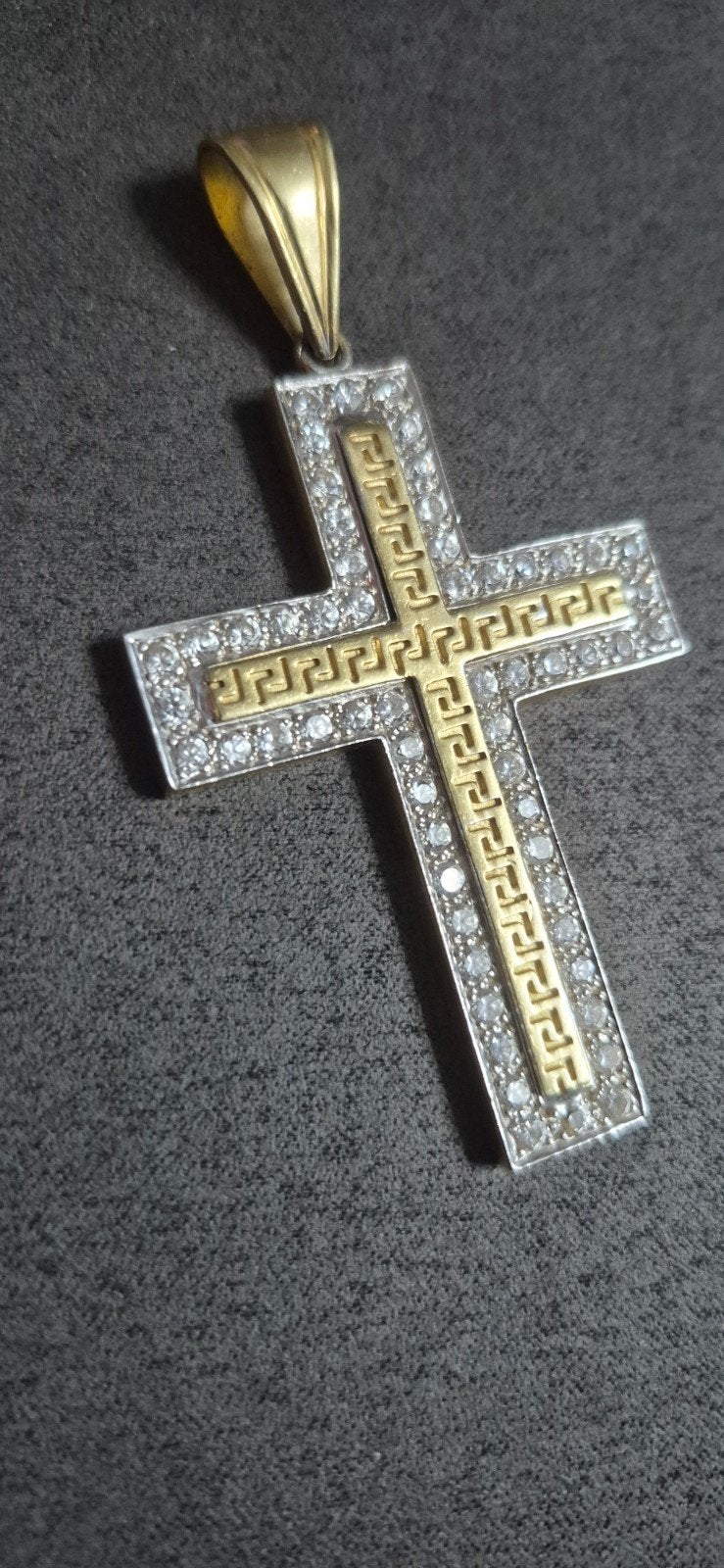 14 Karaats Gouden Hanger Kruis - Niet voor sloopgoud, Ophalen of Verzenden, Zo goed als nieuw, Kruis of Symbool, Goud
