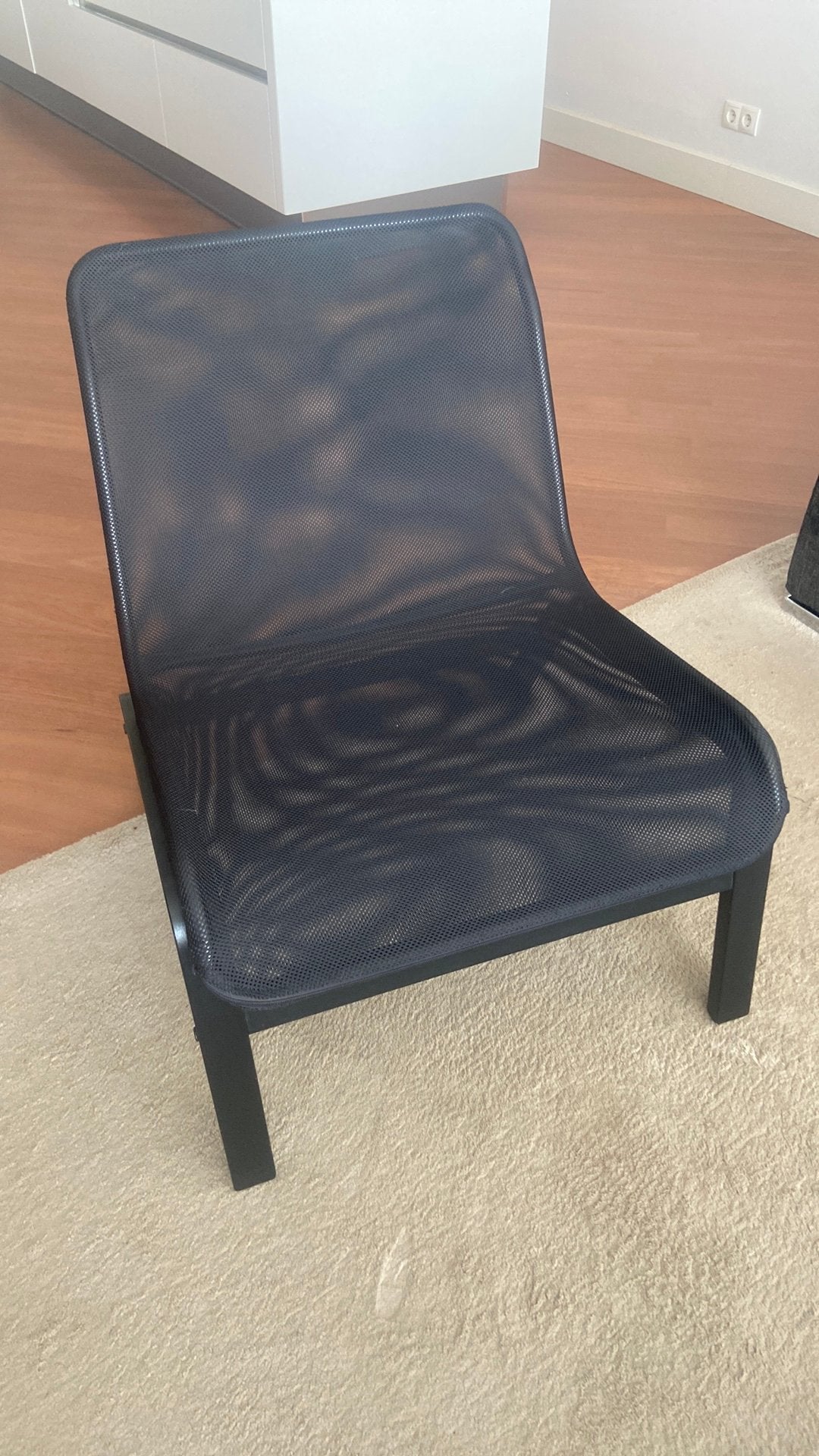 Ikea zwarte stoel, Ophalen, Gebruikt, 75 tot 100 cm, Stof