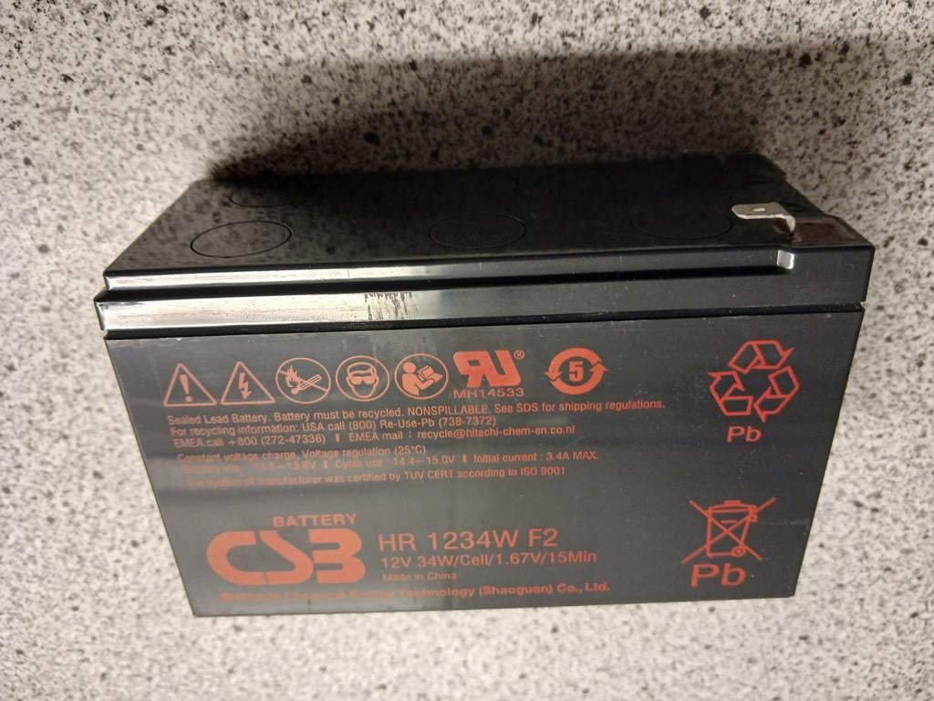 Accu 12V capaciteit 8,5Ah type HR1234W F2, Ophalen of Verzenden