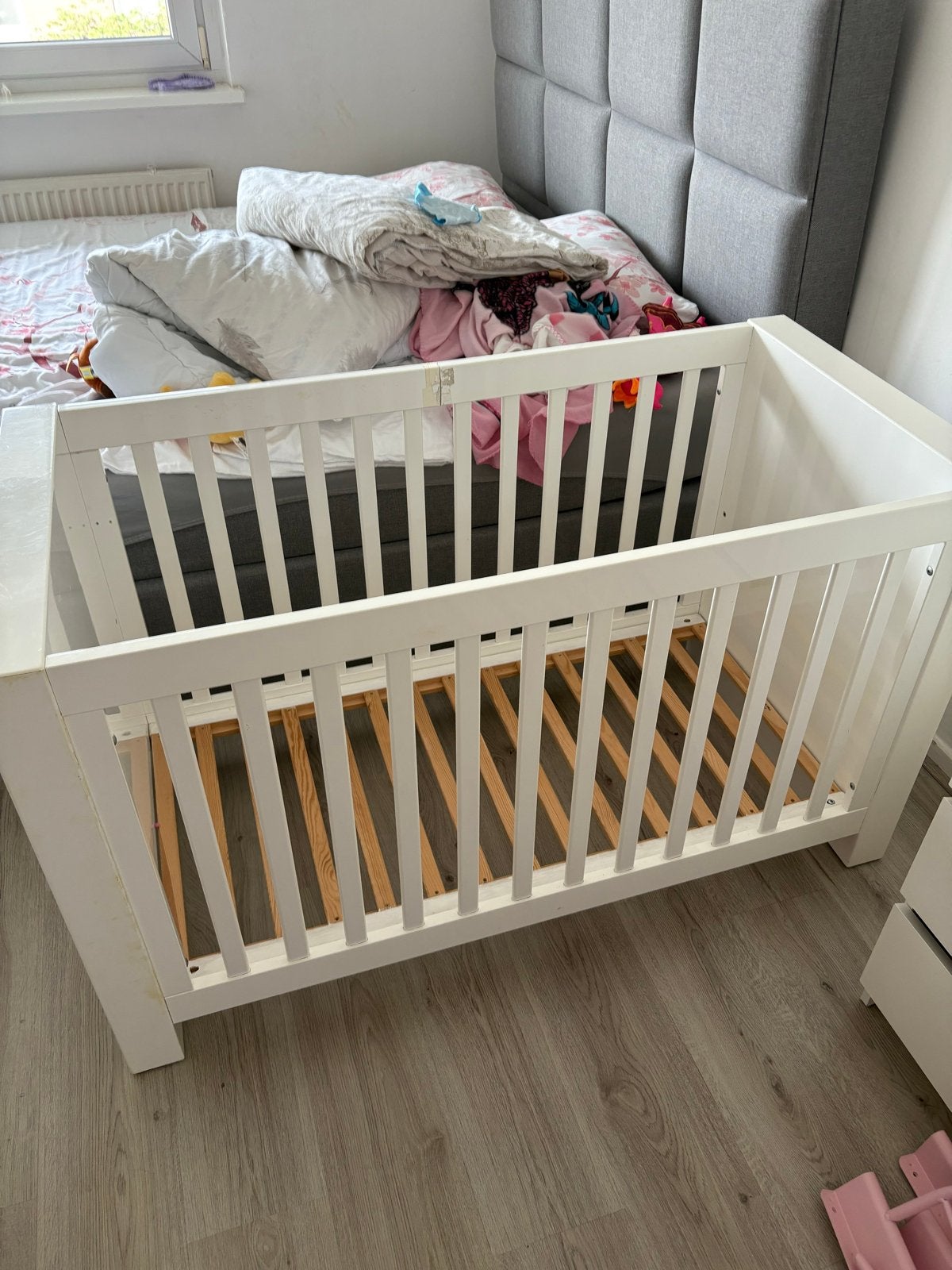 Ledikant met matras - Gratis op te halen in Arnhem, Ophalen, Gebruikt, 70 tot 85 cm, 140 tot 160 cm