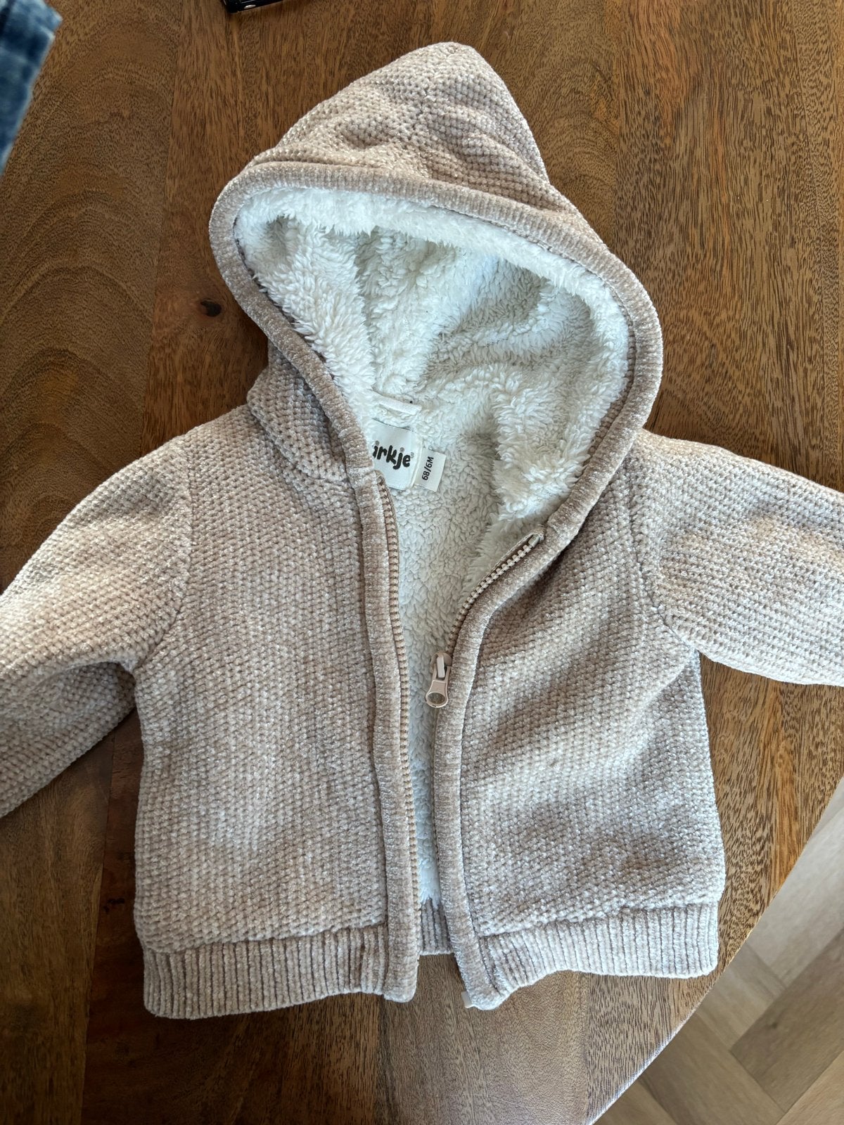 Dirkje winterjas fleece - Maat 68/6M, Kinderen en Baby's, Babykleding | Overige, Ophalen of Verzenden, Zo goed als nieuw, Jongetje of Meisje