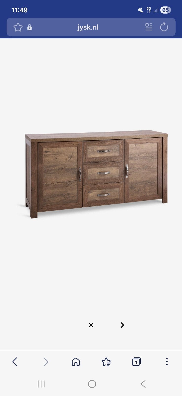 Te koop dressoir jungen van de jysk, Ophalen of Verzenden, Gebruikt, 25 tot 50 cm, 150 tot 200 cm