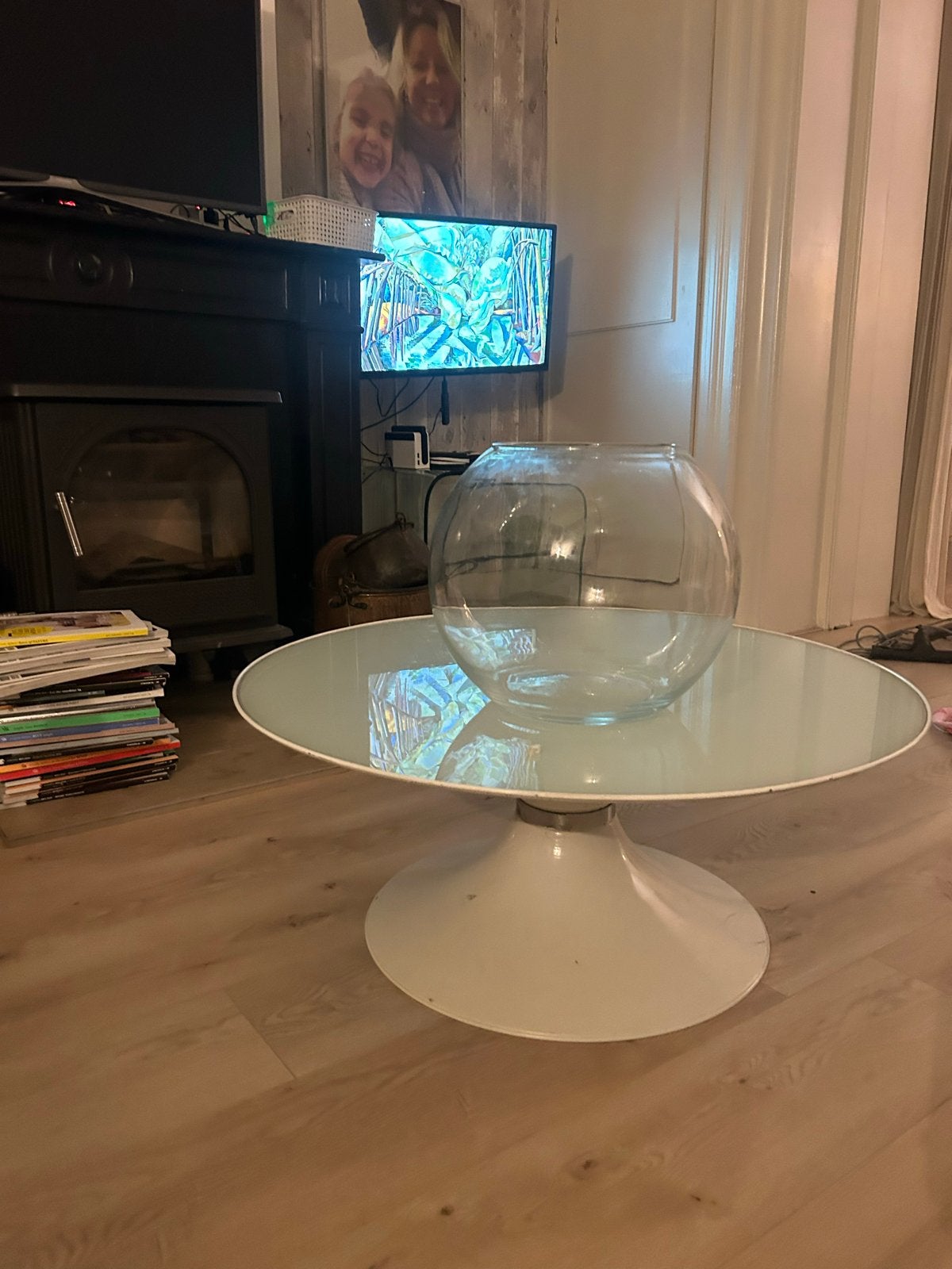 Vissenkom dik glas, zwaar, Dieren en Toebehoren, Ophalen, Leeg aquarium