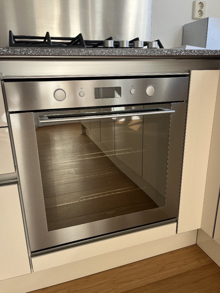 Whirlpool Inbouw Heteluchtoven - Zilver/RVS, Ophalen, Whirlpool, Gebruikt, Hete lucht