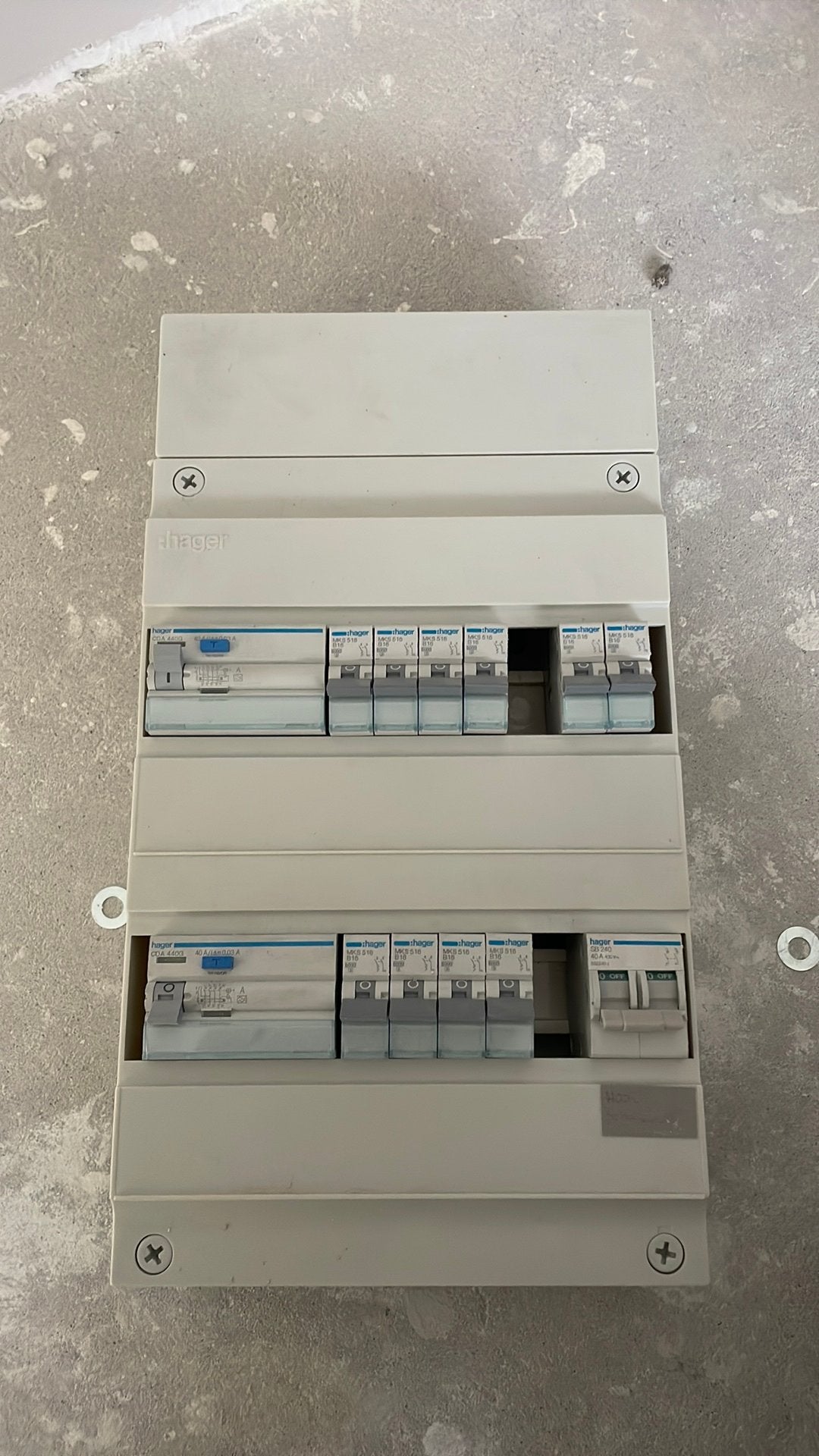 Hager groepenkast. (Aardlek defect), Doe-het-zelf en Verbouw, Elektra en Kabels, Ophalen, Gebruikt, Overige typen