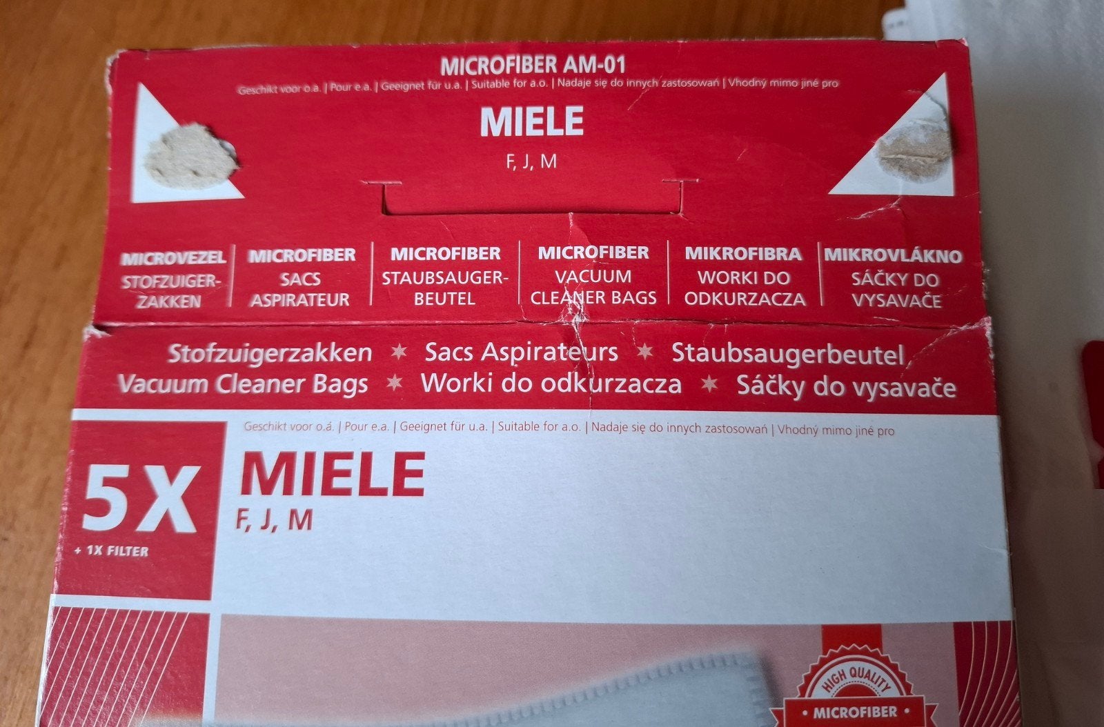 4 nieuwe Miele stofzuigerzakken F, J, M (AM-01 Microfiber), Ophalen of Verzenden, Nieuw, Stofzak, Miele