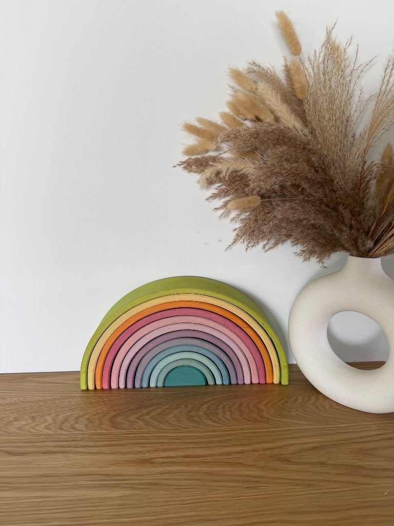 Grimms regenboog pastel, Kinderen en Baby's, Speelgoed | Houten speelgoed, Ophalen, Zo goed als nieuw, Overige typen