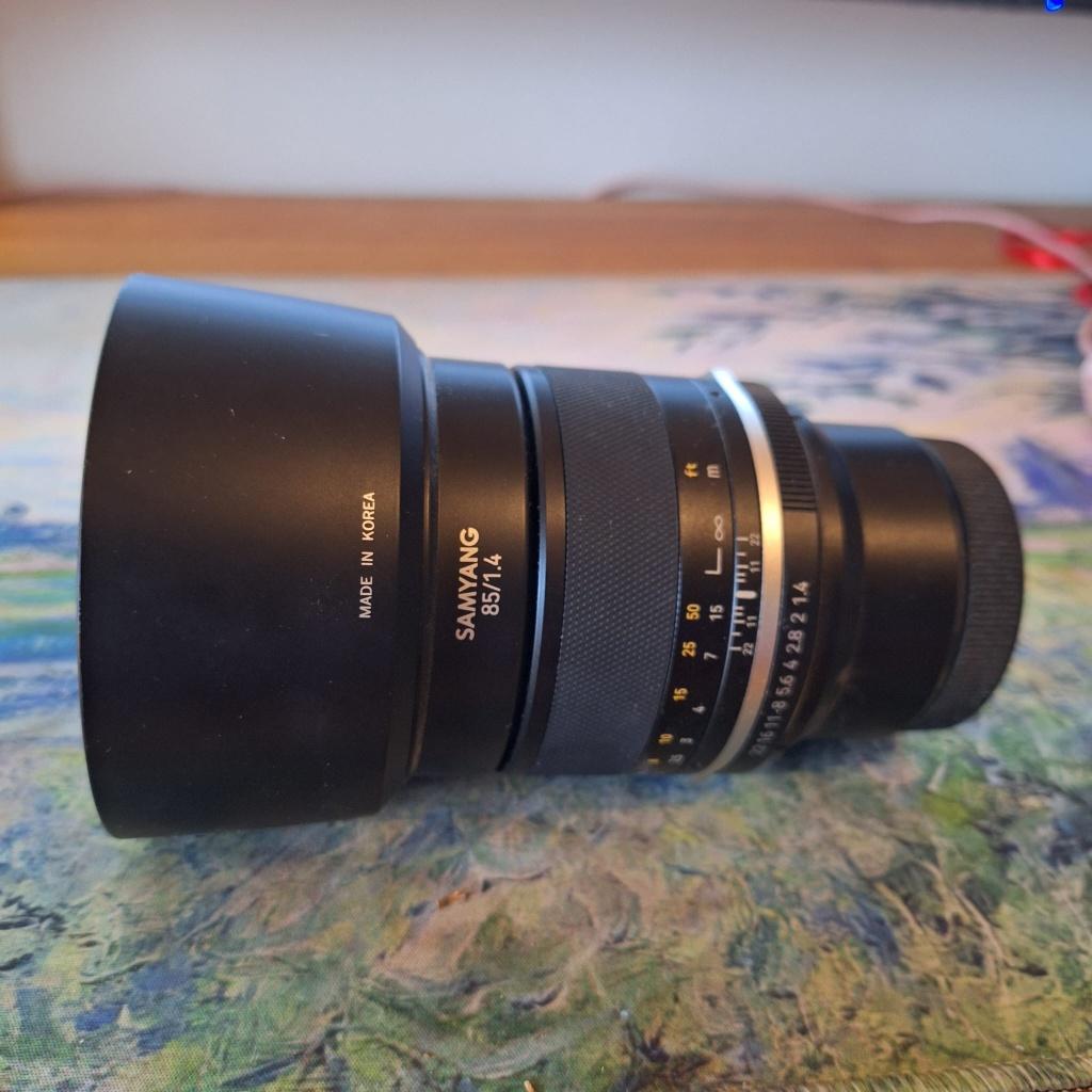 Samyang 85mm f/1.4 voor Canon EOS M50 / EF-M, Audio, Tv en Foto, Fotografie | Lenzen en Objectieven, Ophalen, Gebruikt, Telelens
