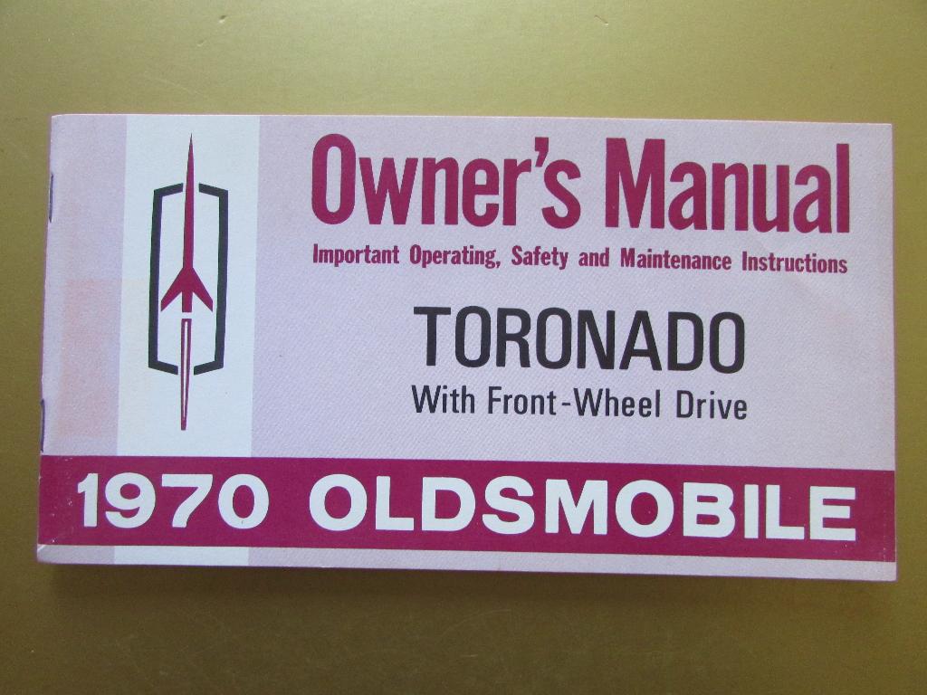1970 Oldsmobile Toronado owner's manual, Engels, Ophalen of Verzenden