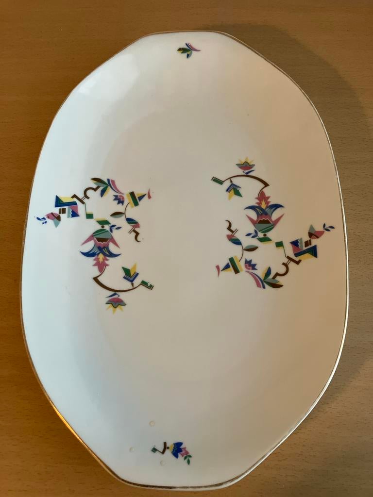 Vintage Arzberg serveerschaal, kleurrijk decor, Ophalen