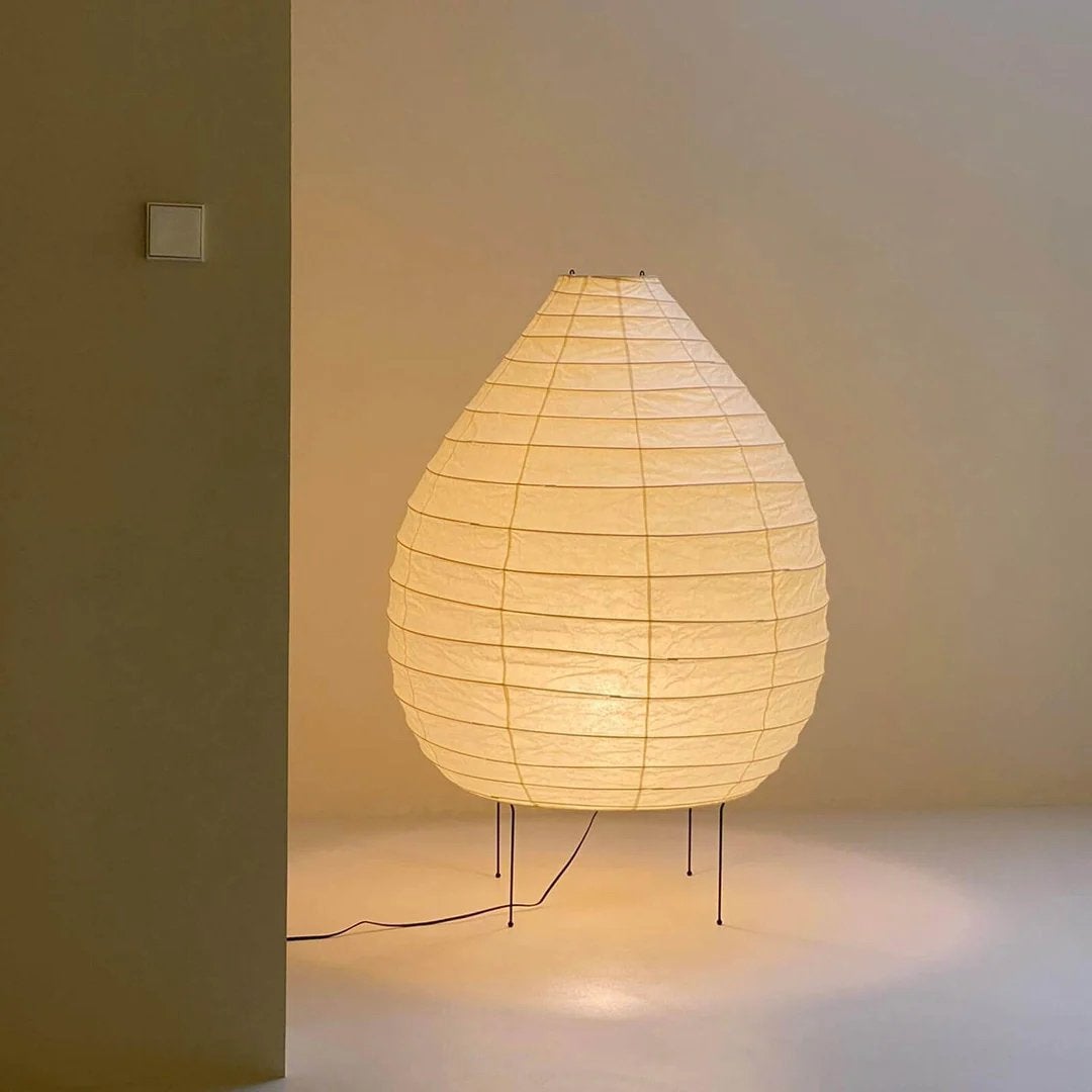 Authentieke, zeldzame Isamu Noguchi AKARI 23N lamp, Wit, Overige merken, Natuurlijk materiaal, Overige fittingen