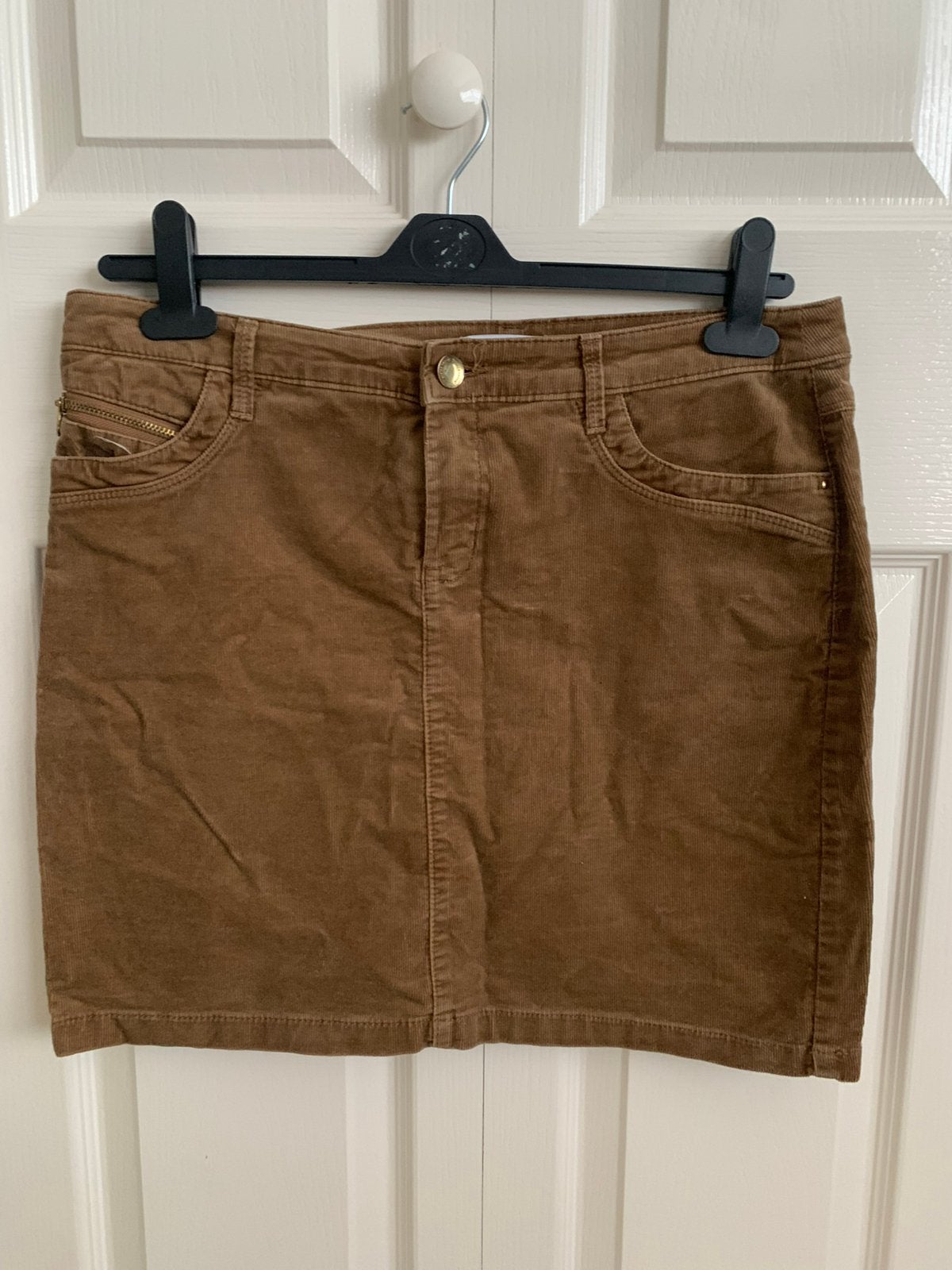 Bruin rib rokje maat 38, Kleding | Dames, Rokken, Maat 38/40 (M), Beige, Ophalen of Verzenden, Zo goed als nieuw