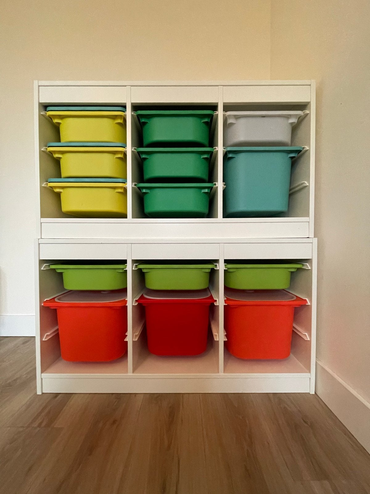 IKEA Trofast met veel bakken x2, Gebruikt, Kast, 75 tot 100 cm, Minder dan 50 cm