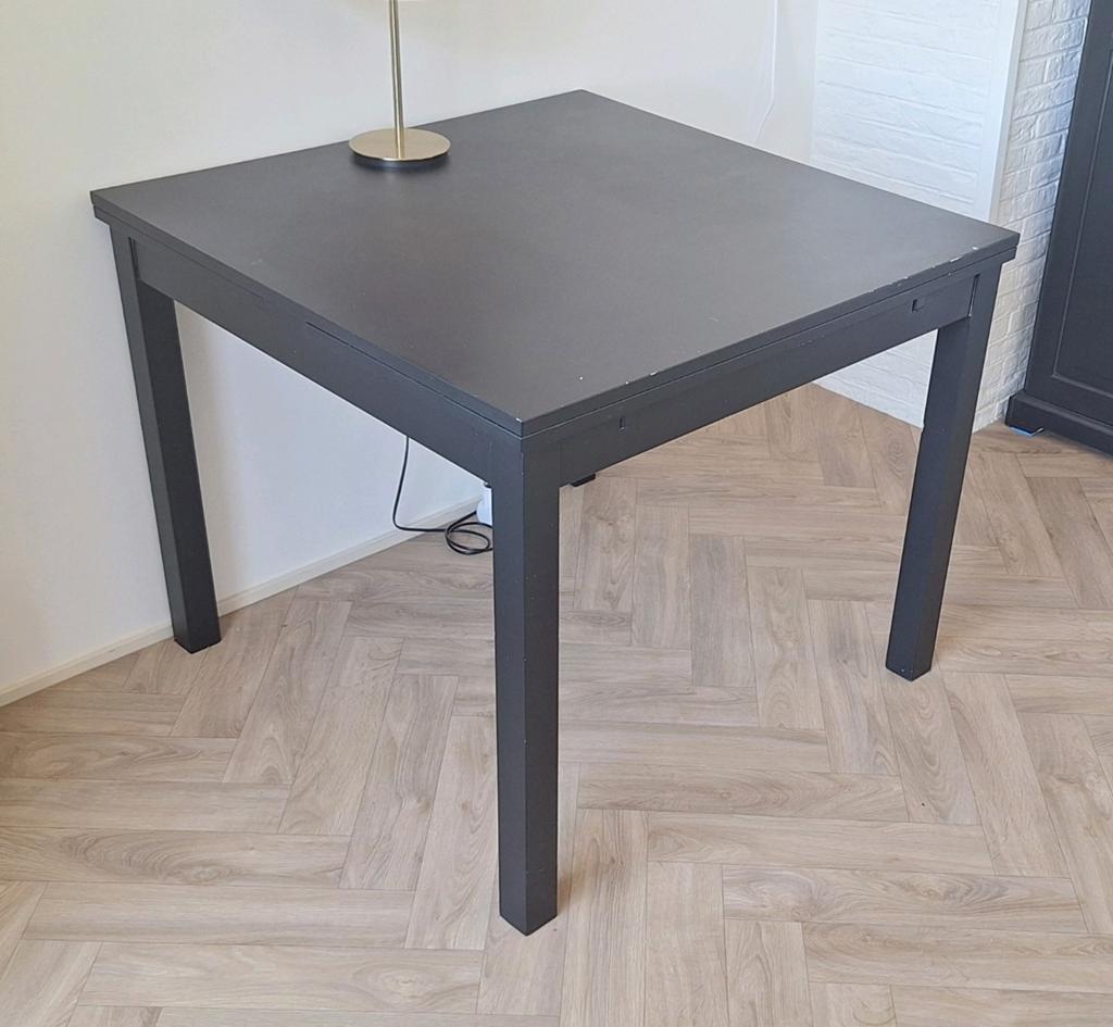 Uitschuifbare eettafel, Huis en Inrichting, Tafels | Eettafels, Ophalen, Gebruikt, Rechthoekig, 50 tot 100 cm