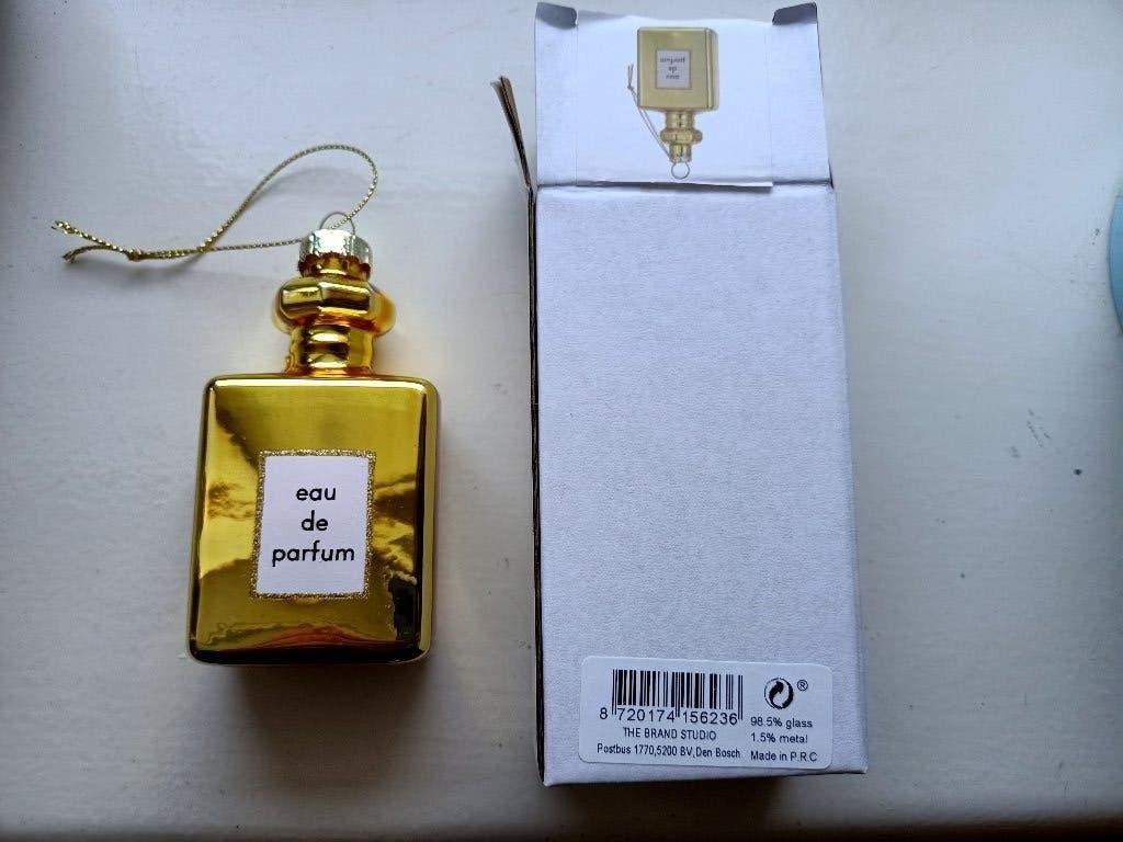 kerst - 1 glazen kerstbal parfumflesje - nieuw, Ophalen, Nieuw