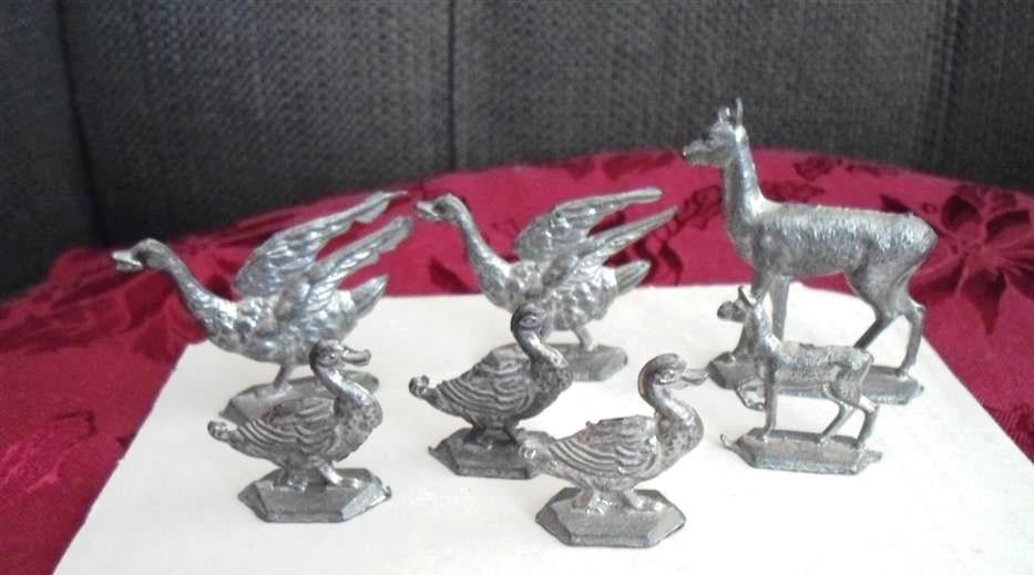 7 Tinnen figuurtjes., Antiek en Kunst, Antiek | Tin, Ophalen of Verzenden