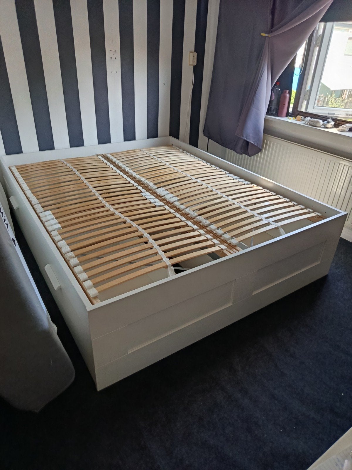 Brimnes Ikea bed wit 160200, Ophalen, Wit, Tweepersoons, Zo goed als nieuw
