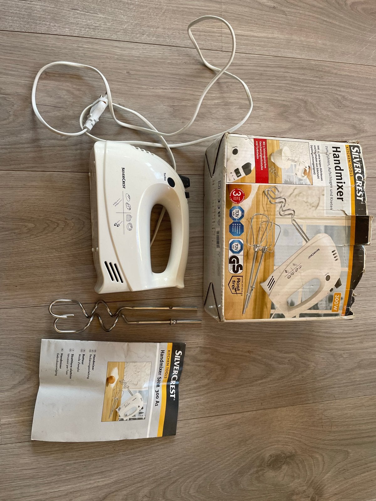 SilverCrest SHM 300 A1 Handmixer - Krachtig & Compact, Witgoed en Apparatuur, Ophalen of Verzenden, Zo goed als nieuw, 3 snelheden of meer