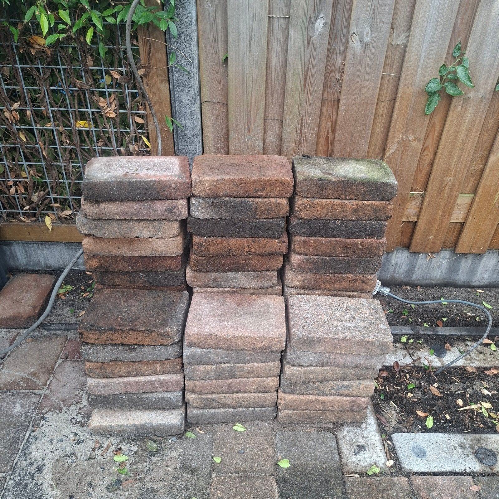 Getrommelde tuinstenen 30x20x6 cm, Ophalen, Gebruikt, Beton, Klinkers
