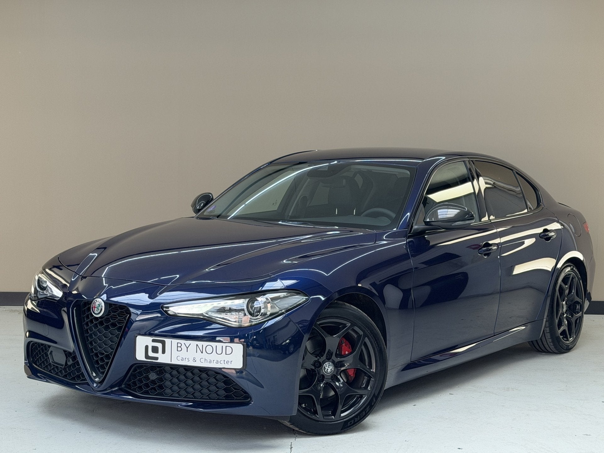 Alfa Romeo Giulia 2.0T B-Tech, 200Pk, 2019, 1ste eigenaar, R, Auto's, Alfa Romeo, Automaat, Zwart, 4 cilinders, Blauw
