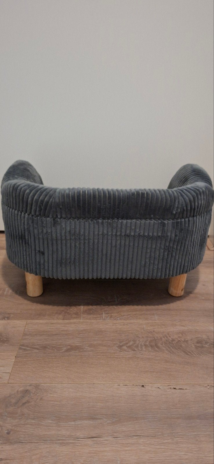 Splinter nieuwe Hond of kat fauteuil. Ribstof donkergrijs., Ophalen, Nieuw