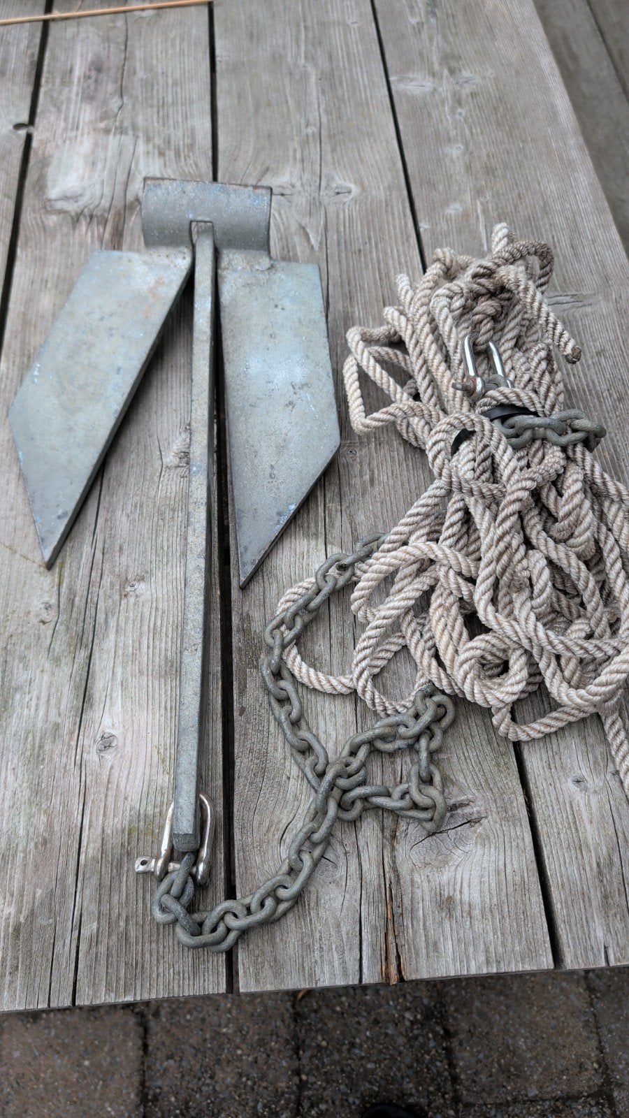klap anker compleet. 5 kg, Ophalen of Verzenden, Ankeren en Afmeren, Zeilboot of Motorboot