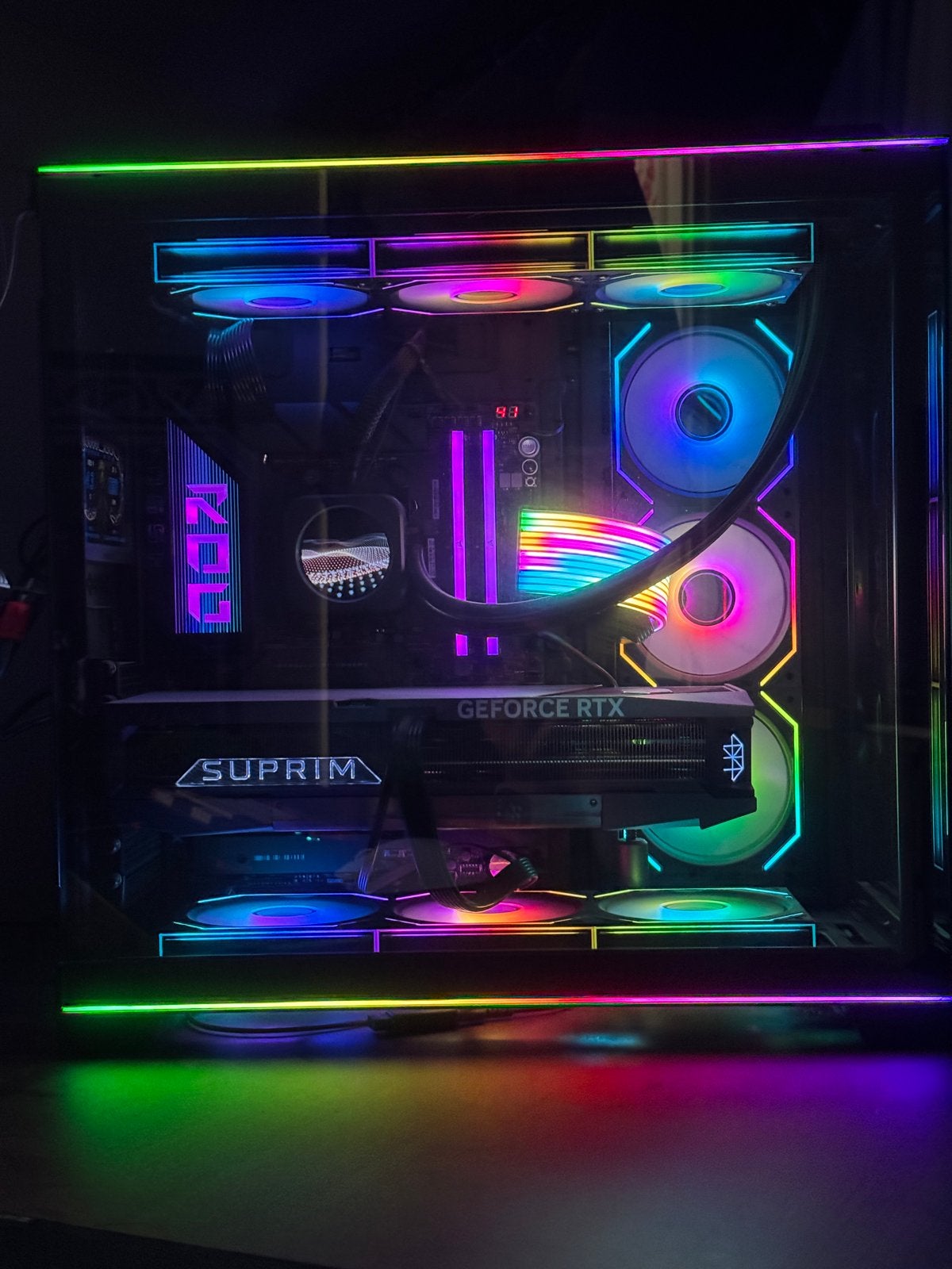 Gaming PC RTX 5080 | 9800x3d Lian Li O11D Lamborghini, Computers en Software, Ophalen, 32 GB, Custom Build, Zo goed als nieuw