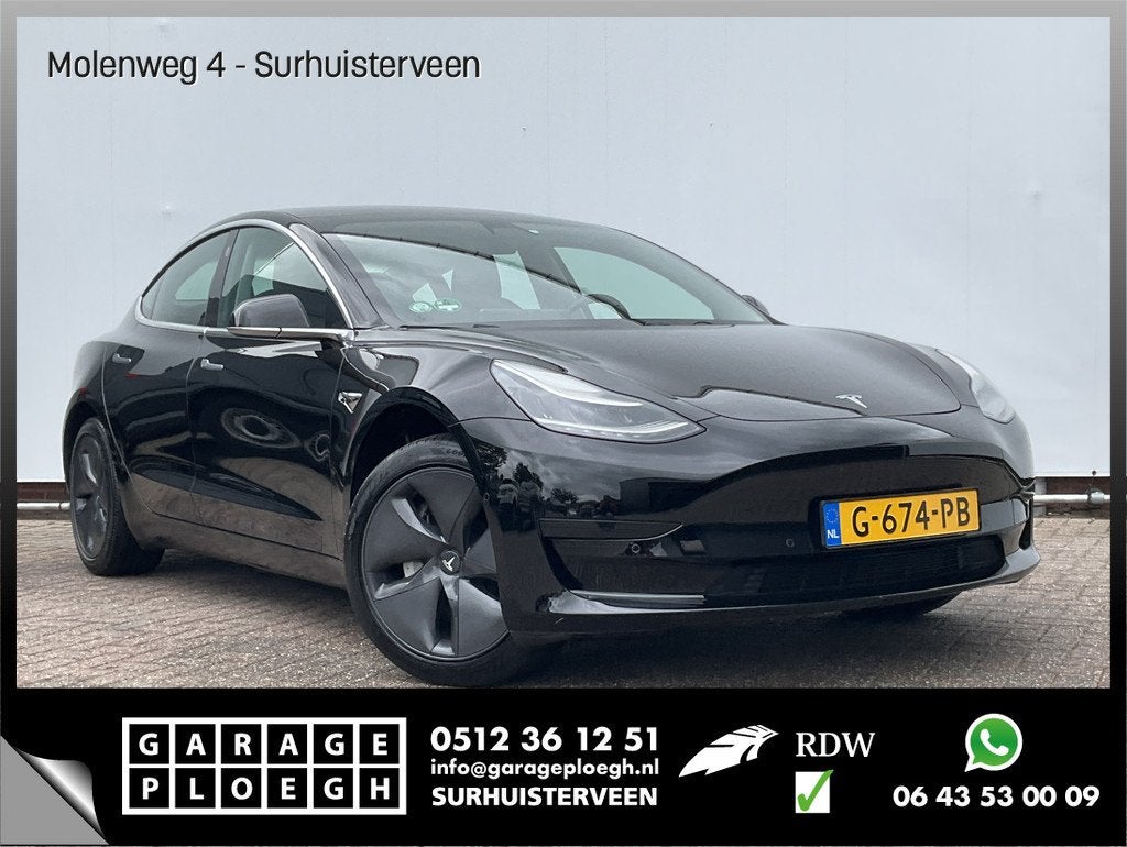 Tesla Model 3 Standard RWD Plus 60 kWh Autopilot Black magic, Auto's, Tesla, Automaat, Achterwielaandrijving, Gebruikt, Zwart