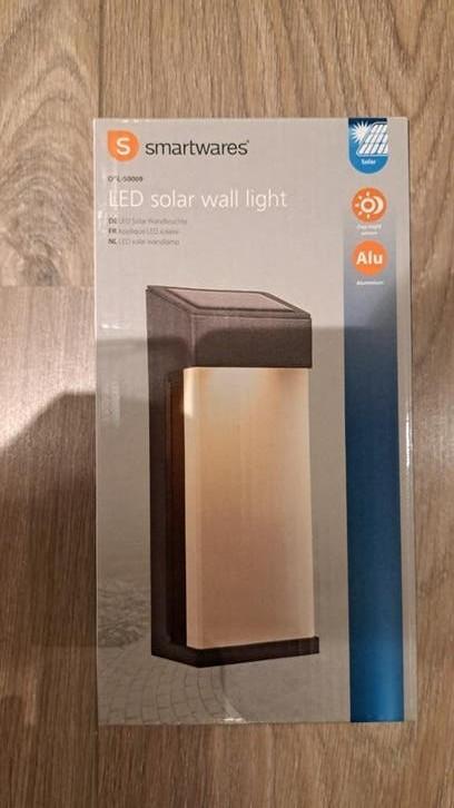 Smartwares LED Solar Wandlamp - Nieuw in doos, Zonne-energie, Minder dan 50 watt, Wandlamp, Ophalen of Verzenden