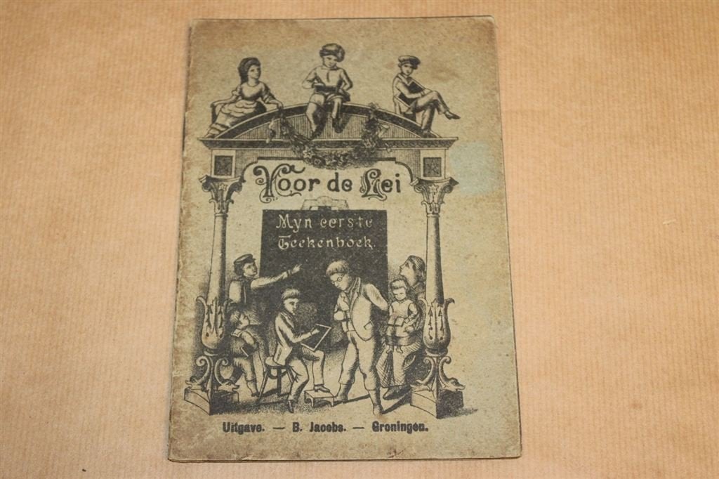 Voor de lei - Mijn eerste Teekenboek - Ca 1890 !!, Ophalen of Verzenden