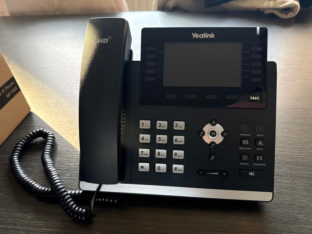 Yealink VoIP Telefoon T46G - als nieuw NL taal,doos, adapter, Ophalen of Verzenden, Zo goed als nieuw, Telefoon