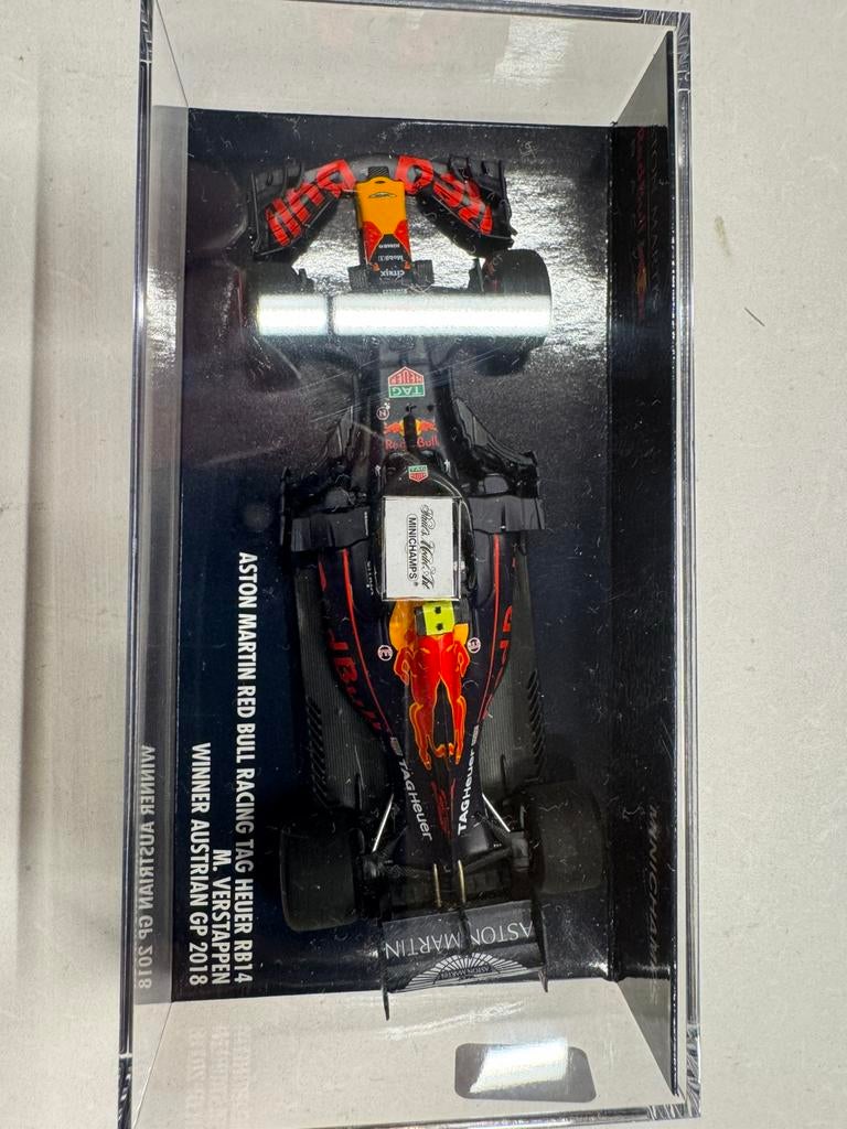 Max Verstappen 1:43 RB14, Ophalen of Verzenden, Zo goed als nieuw, Auto, Overige merken