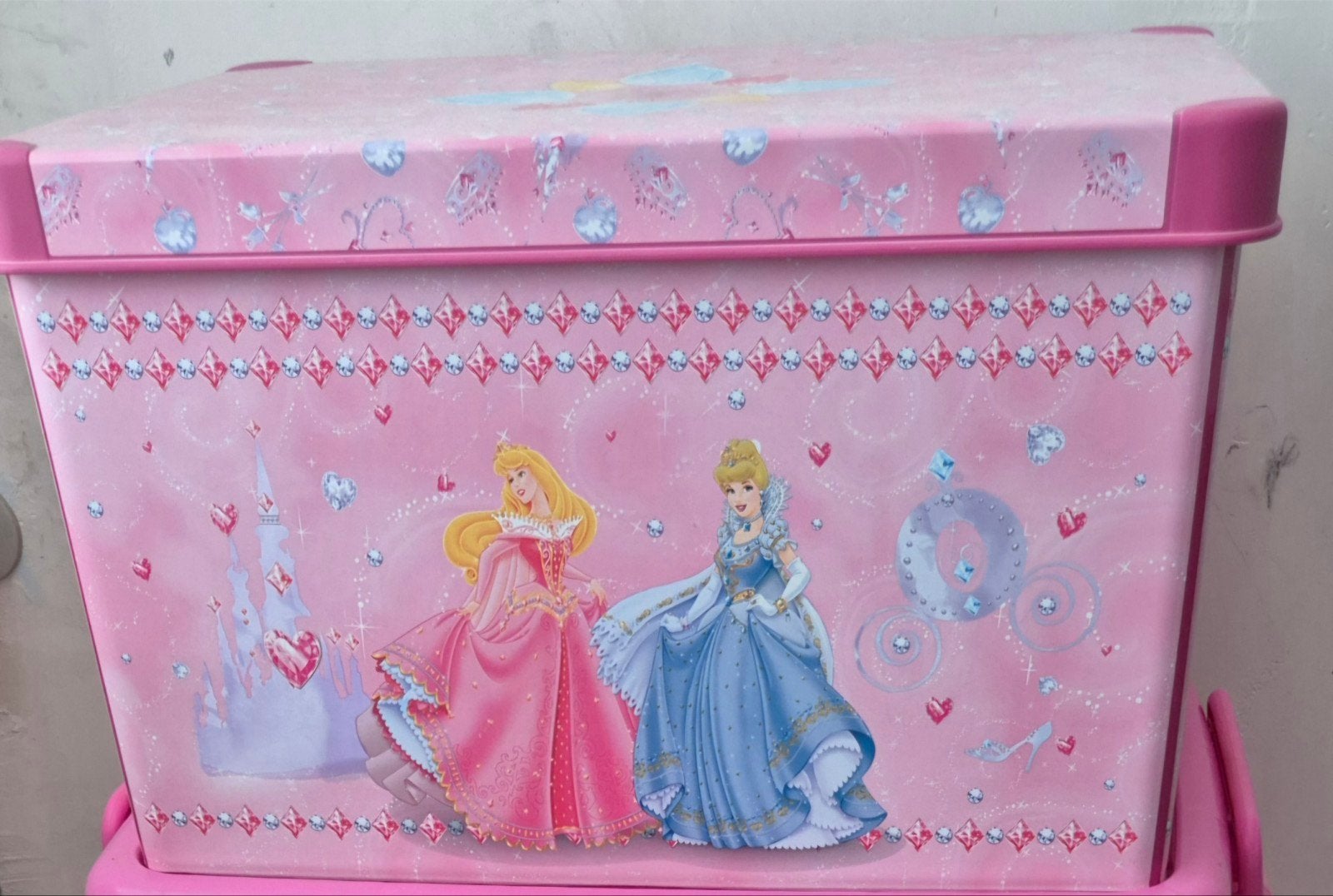 prinsessen opbergdoos + 4 figuren, Ophalen, Gebruikt
