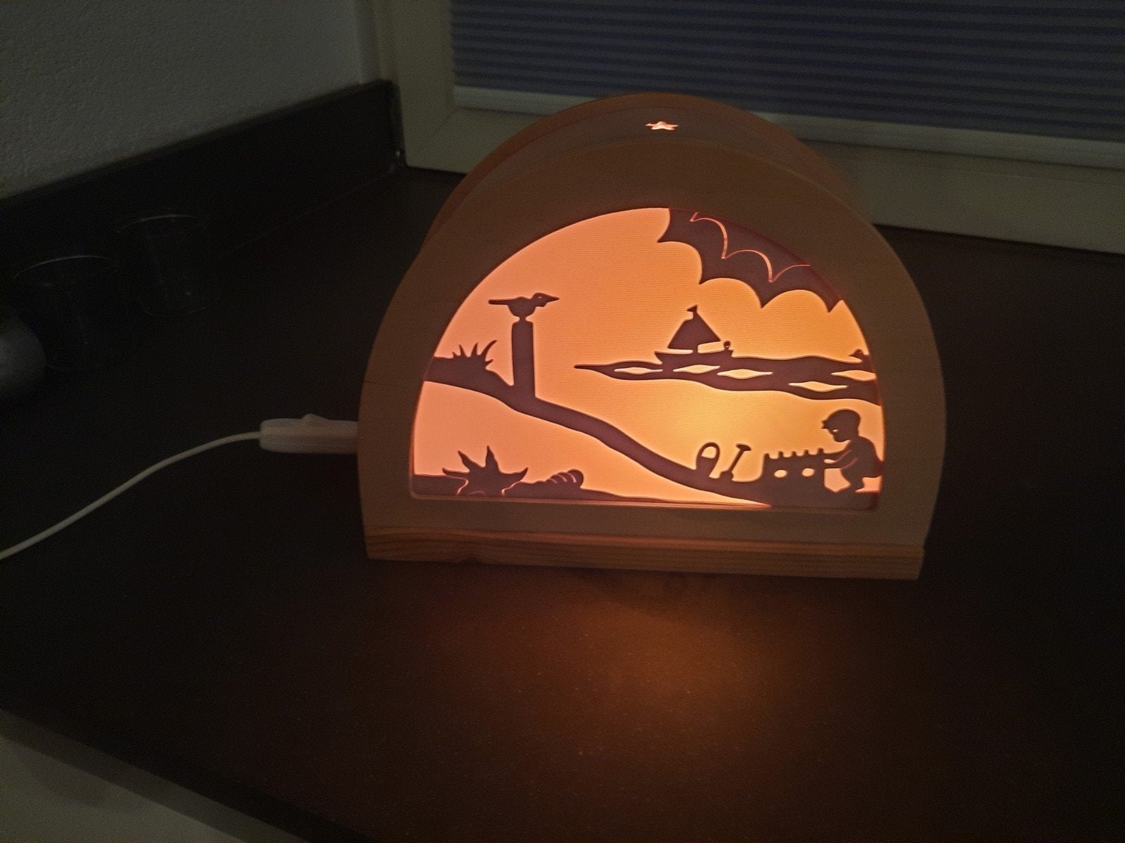 Silhouetlamp, Ophalen of Verzenden, Zo goed als nieuw