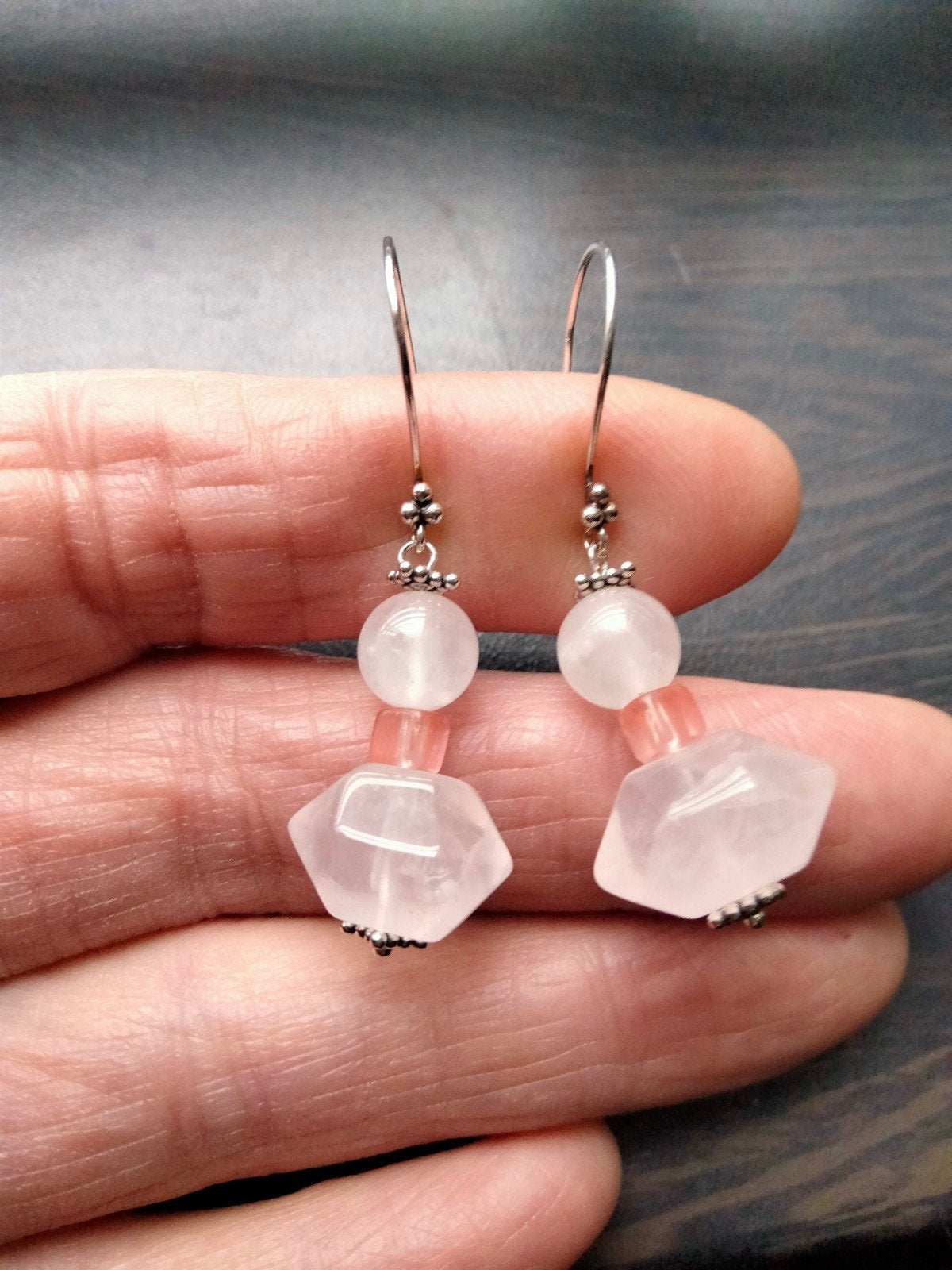 rozenkwarts oorbellen, Sieraden, Tassen en Uiterlijk, Hangers, Verzenden, Nieuw, Roze