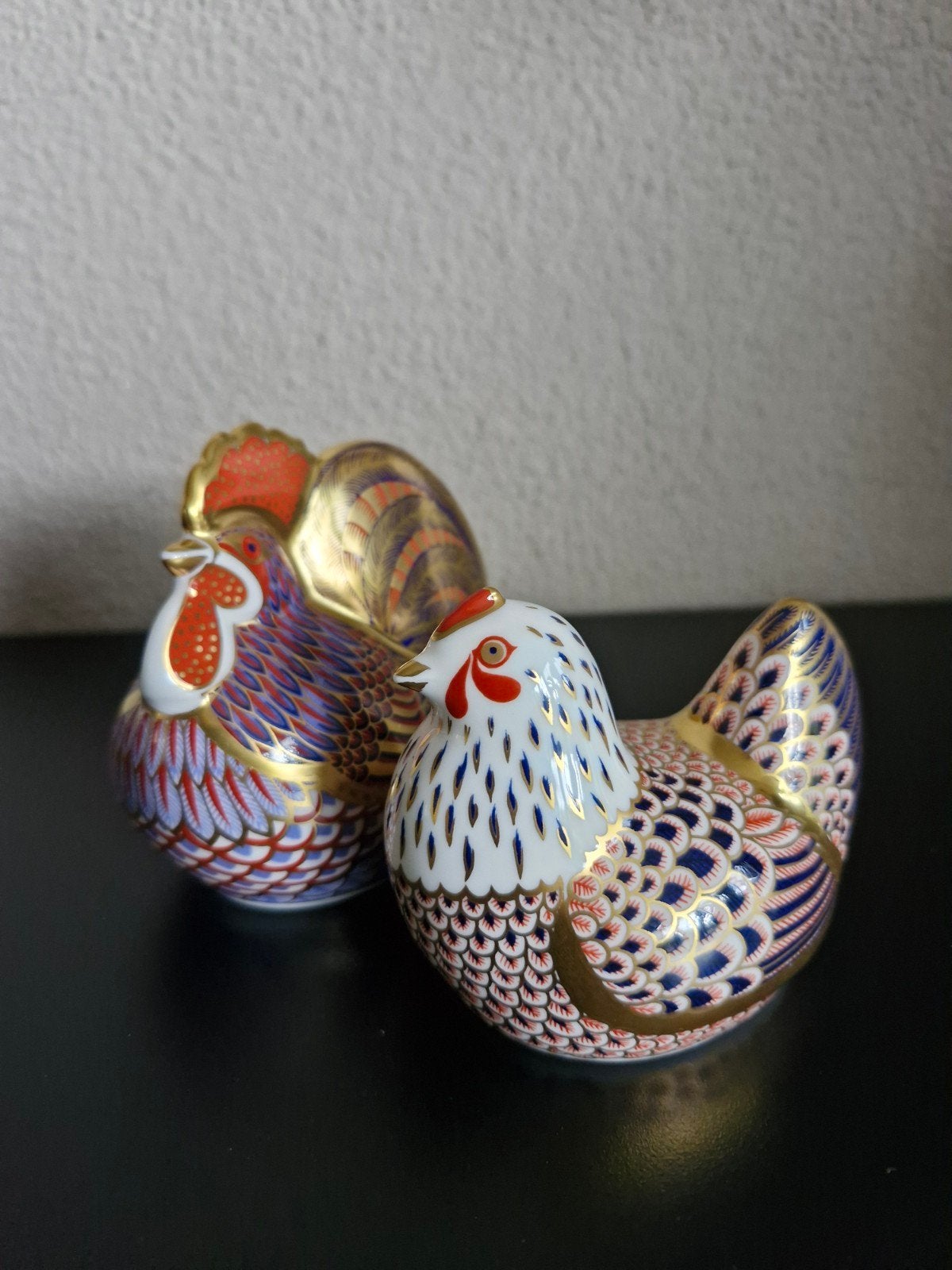 Prachtig Royal Crown Derby Haan en Kip Beeldje, Ophalen of Verzenden