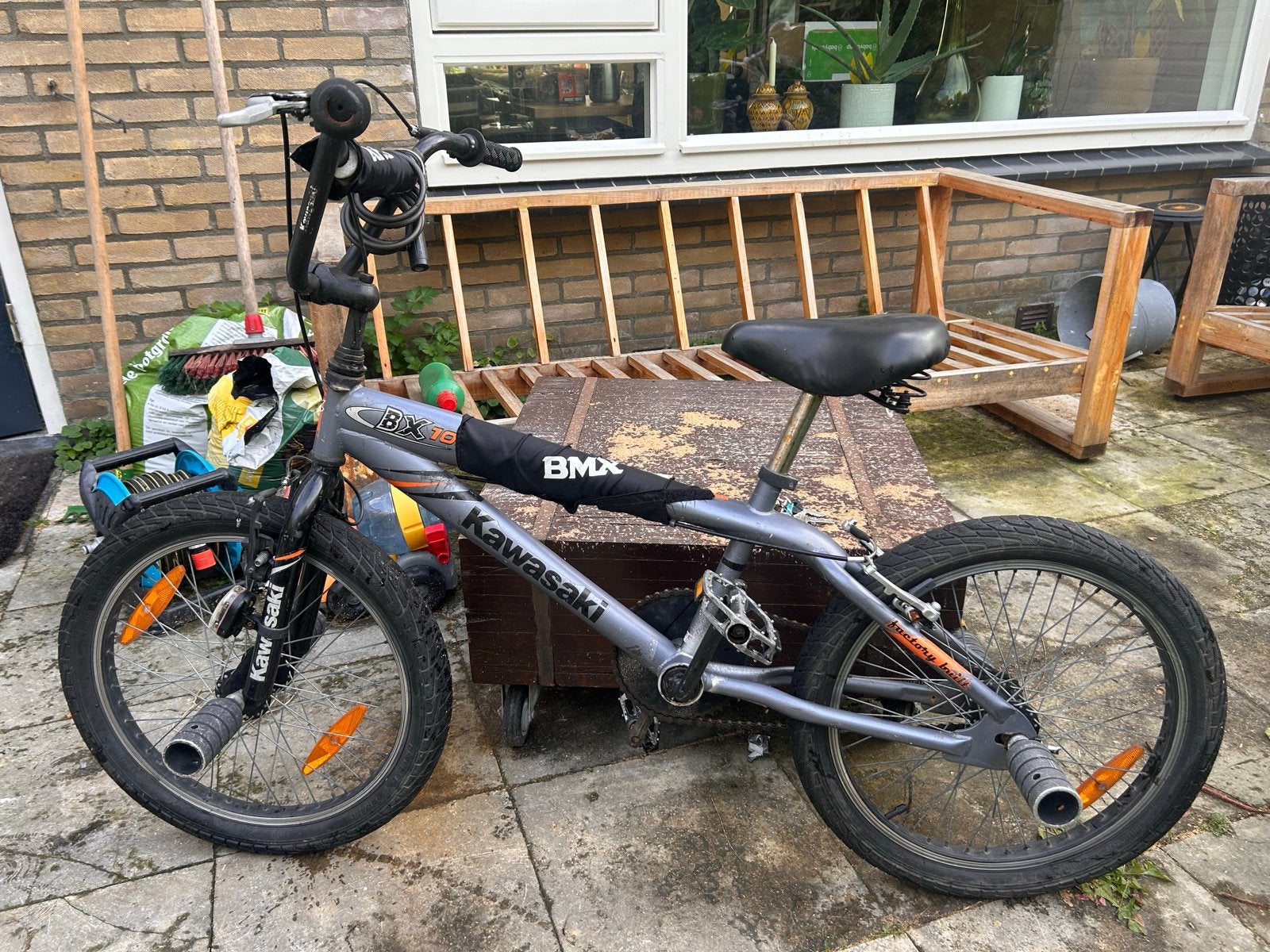 Kawasaki BMX BX 100 - 20 inch, Fietsen en Brommers, Ophalen, Gebruikt, 16 tot 20 inch, Voetsteunen