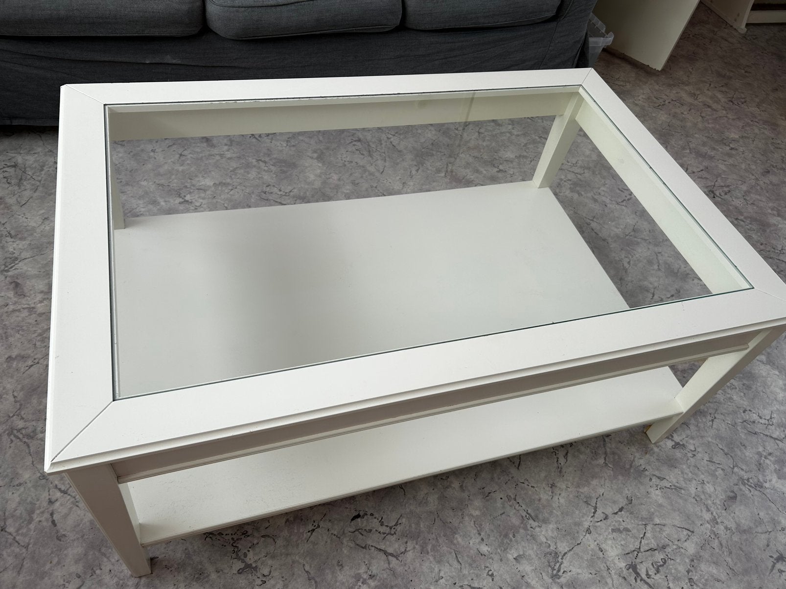 Salontafel wit IKEA Liatorp 118 x 78 x 50 cm, Ophalen, Overige materialen, Gebruikt, 100 tot 150 cm