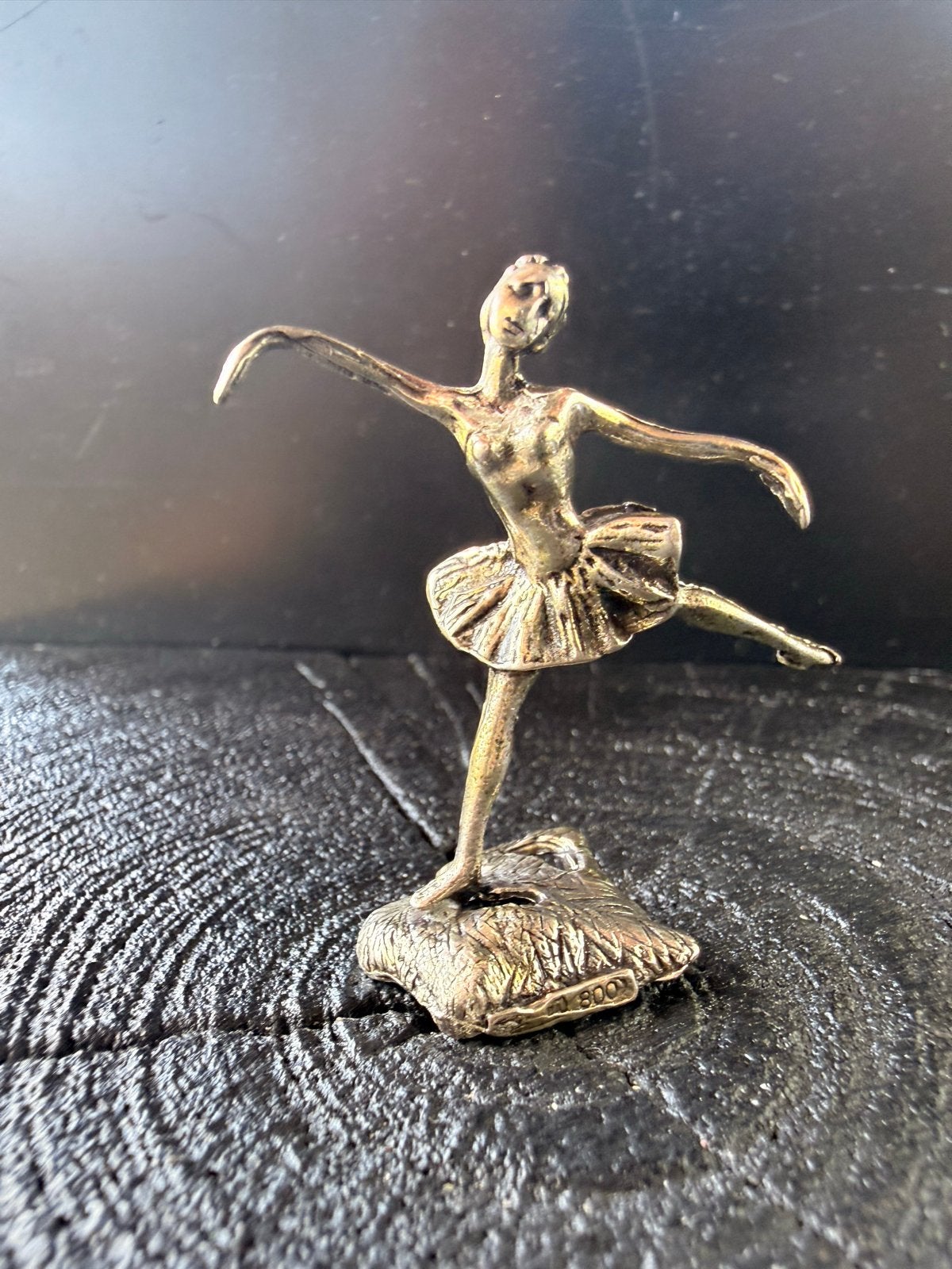 Zilveren Miniatuur Ballerina Beeldje - 800 Zilver, Antiek en Kunst, Verzenden, Zilver