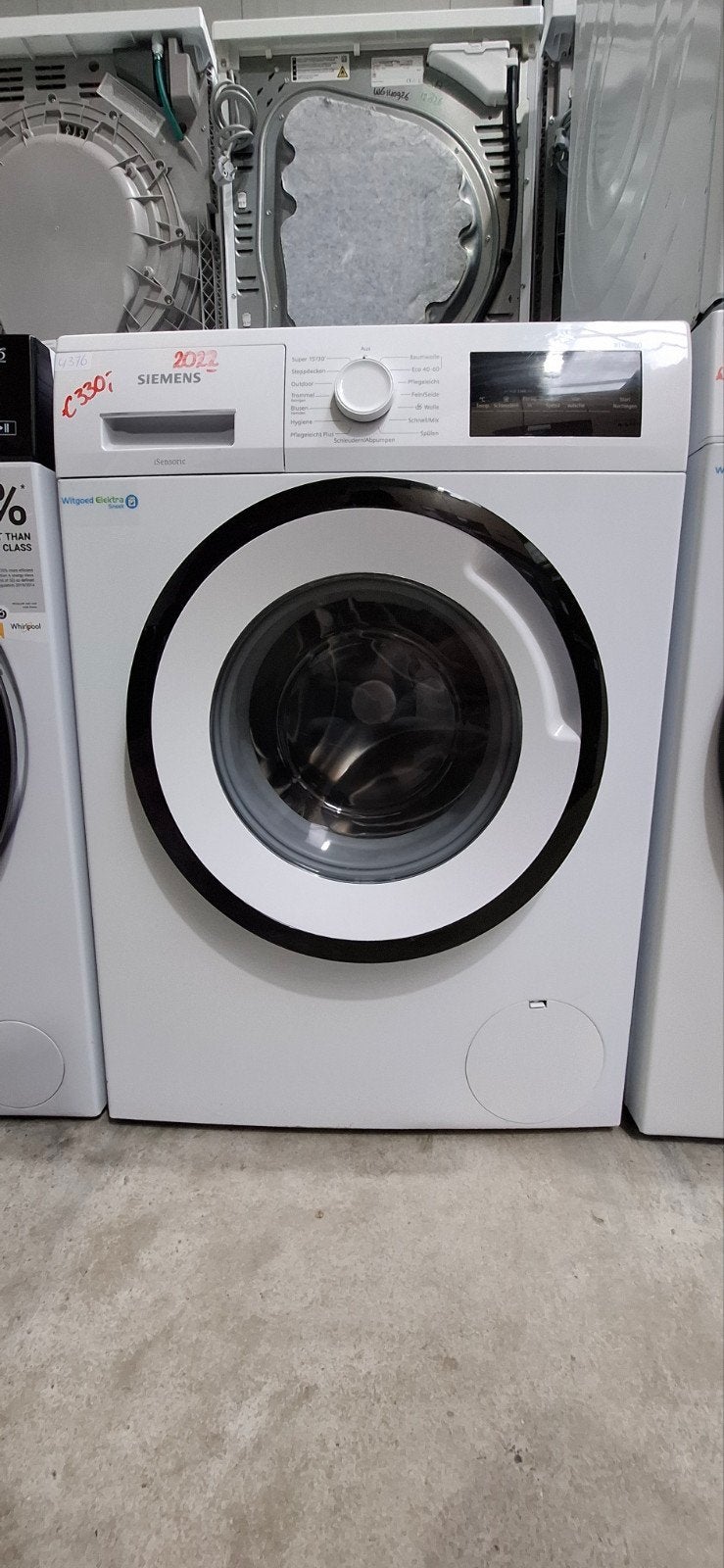 Siemens IQ300 wasmachine 2022, 6 maand garantie 4376, Witgoed en Apparatuur, Ophalen, Voorlader, 85 tot 90 cm, 1200 tot 1600 toeren