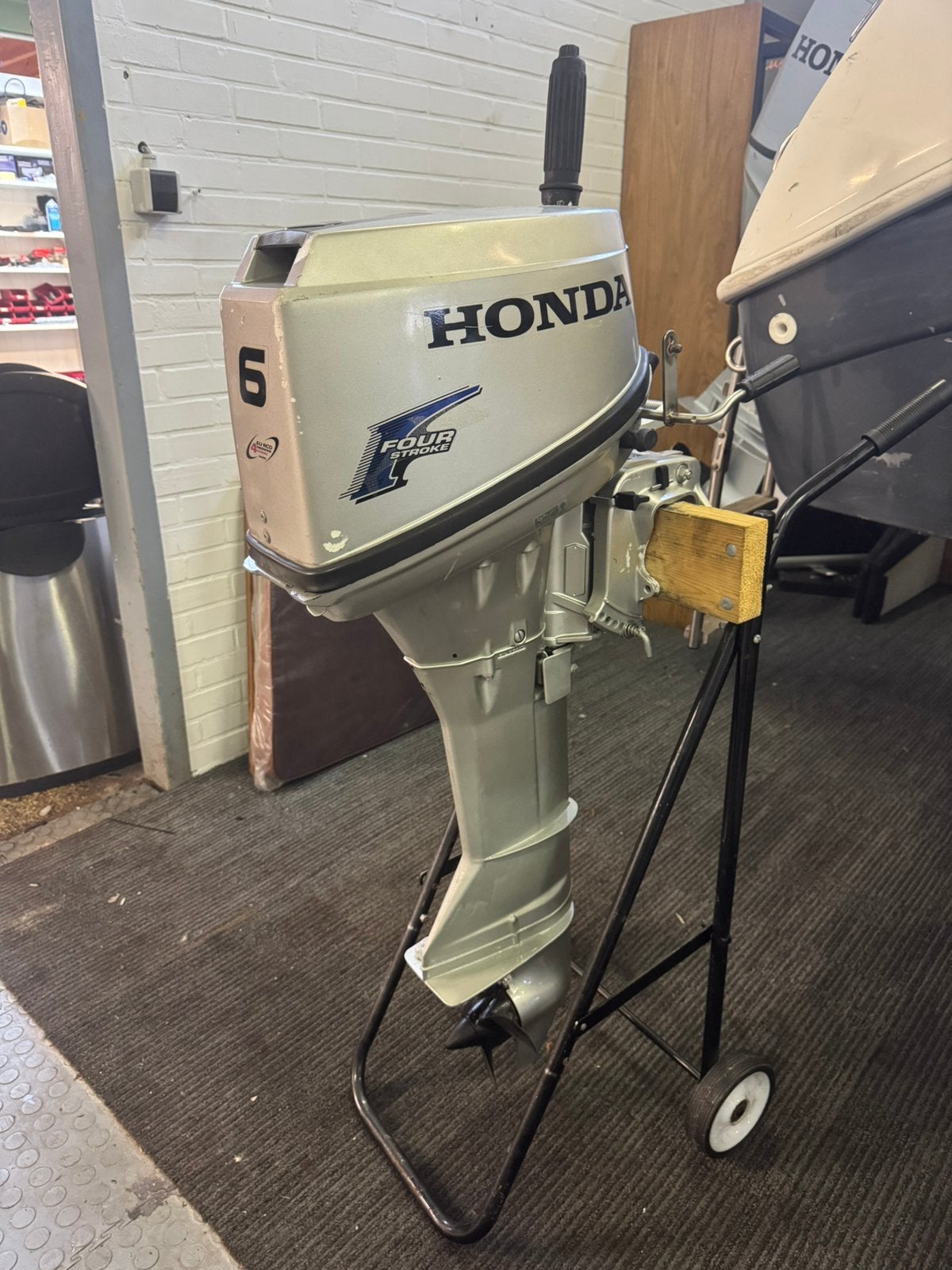 Zeer nette honda 6 pk 4-takt, Ophalen, 5 tot 10 pk, Viertaktmotor, Zo goed als nieuw