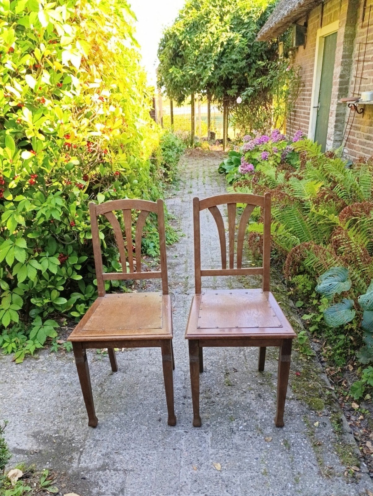 Prachtige set van 2 Art Deco / Amsterdamse School stoelen, Ophalen