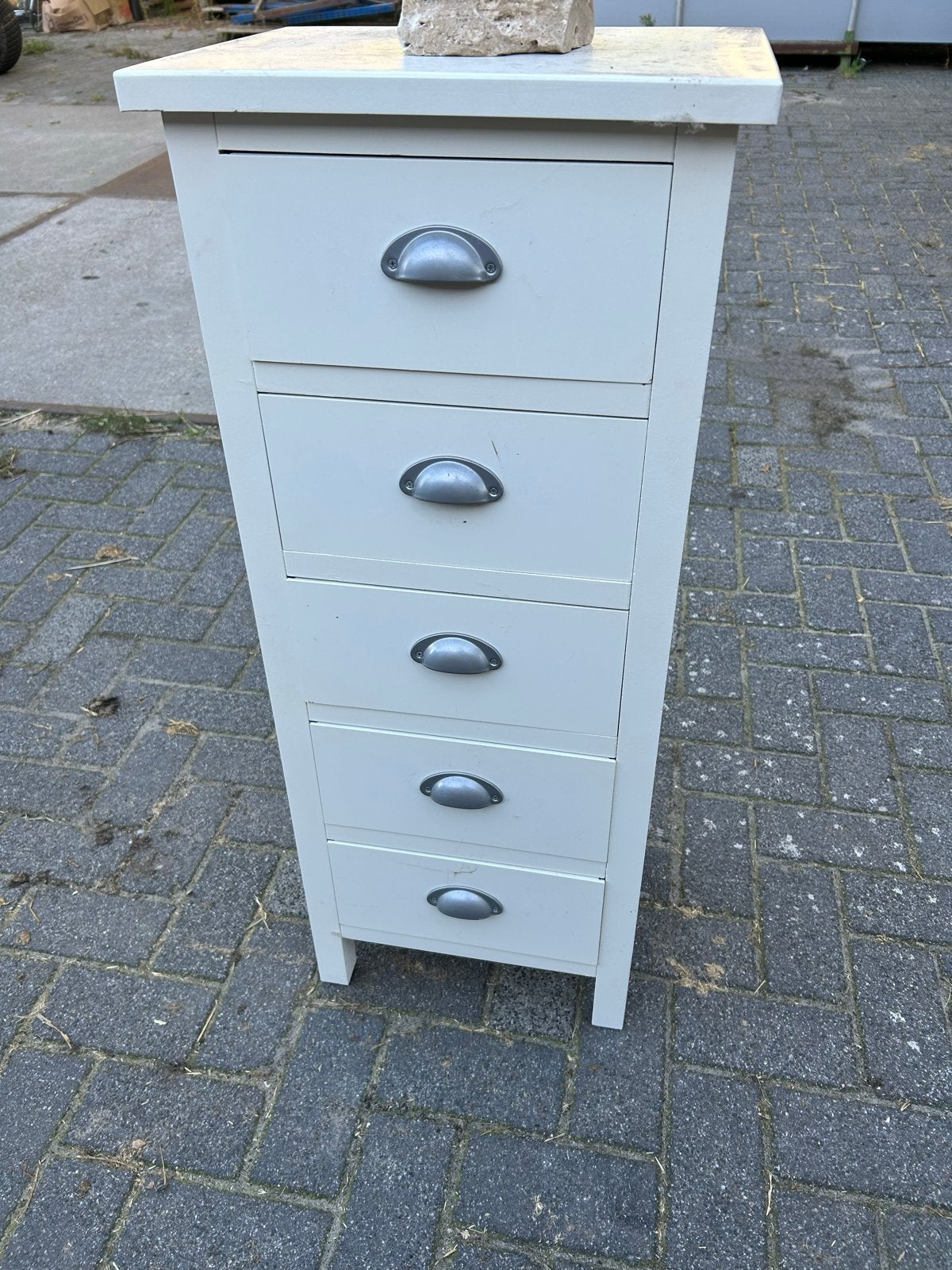 Wit ladekastje met 5 laden - Compact en praktisch, Minder dan 50 cm, Gebruikt, 5 laden of meer, 100 tot 150 cm
