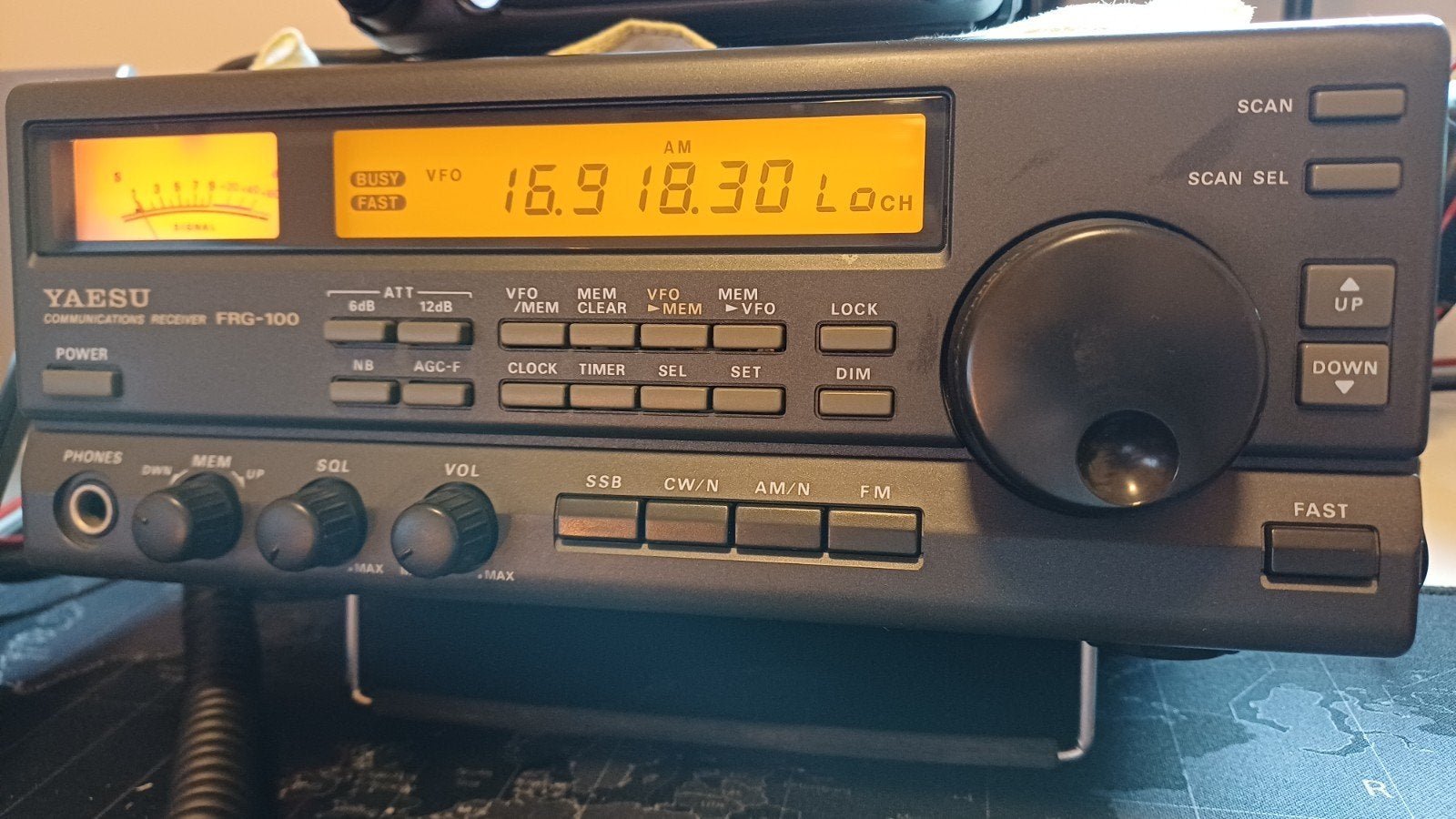 Te Koop, Yaesu FRG 100 ontvanger., Ophalen of Verzenden, Zo goed als nieuw, Ontvanger