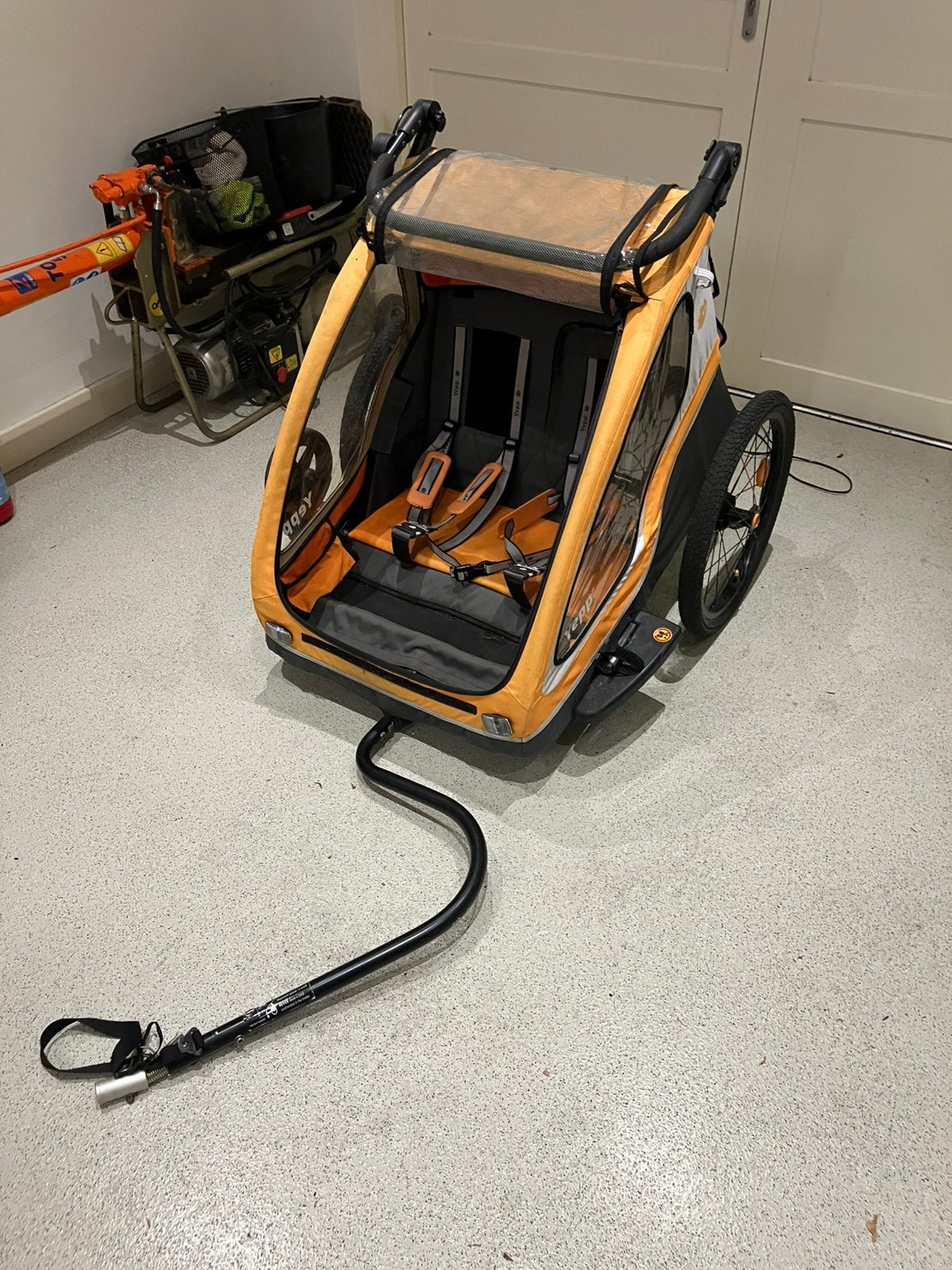 Yepp fietskar, Fietsen en Brommers, Fietsaccessoires | Aanhangers en Karren, Ophalen, Gebruikt, Kinderkar, Opvouwbaar