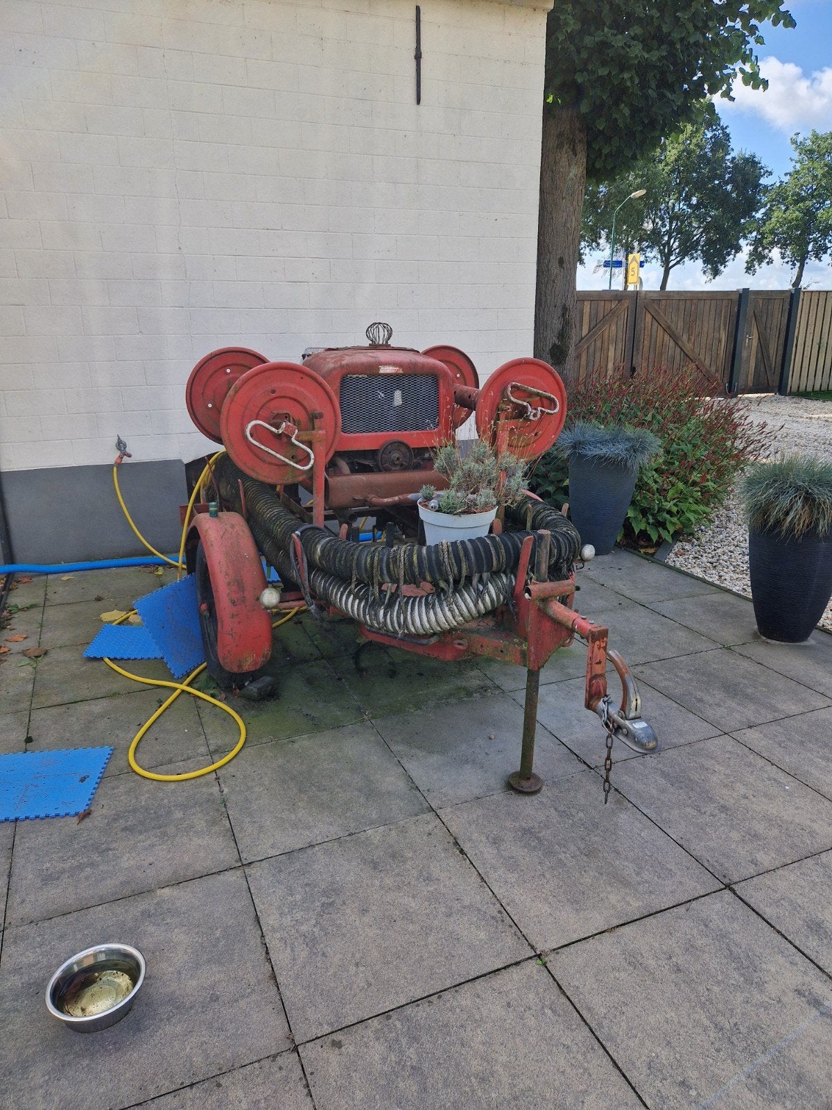 Volkswagen brandweerpomp (motor draait niet), Ophalen