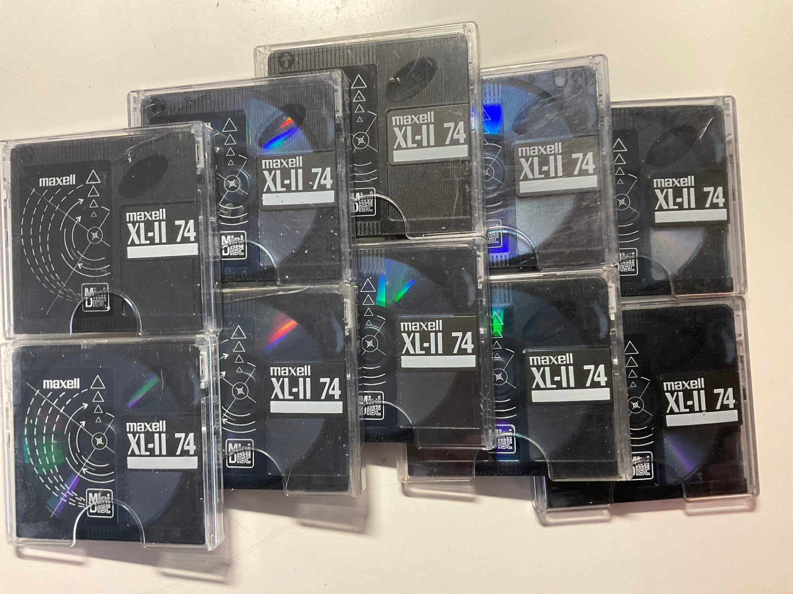 Minidisc’s. MAXELL XL-II 74 ZWART. 10x als nieuw. 74 minuten, Audio, Tv en Foto, Ophalen of Verzenden, Discman